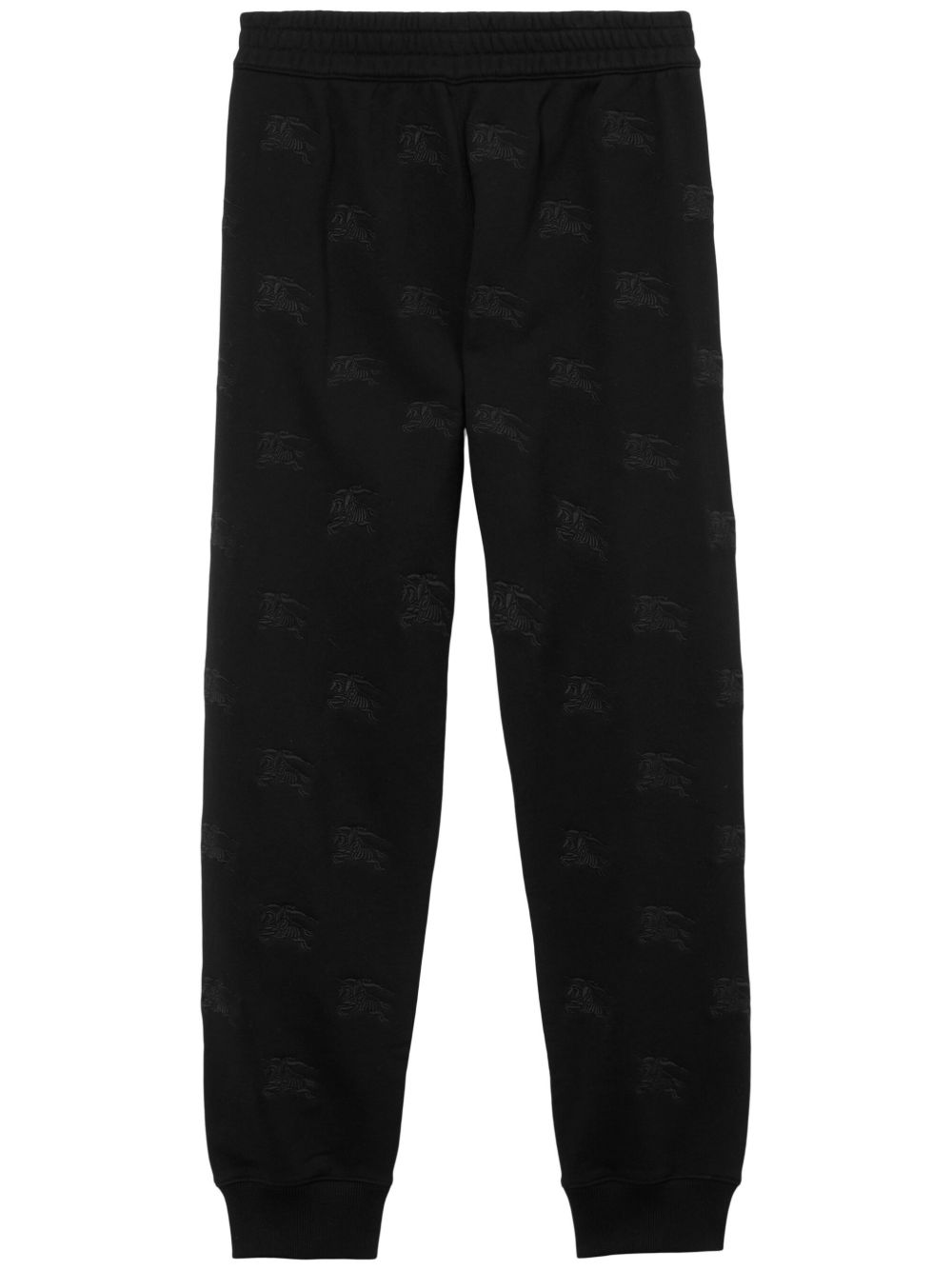 Burberry EKD 刺绣棉运动裤 - 黑色