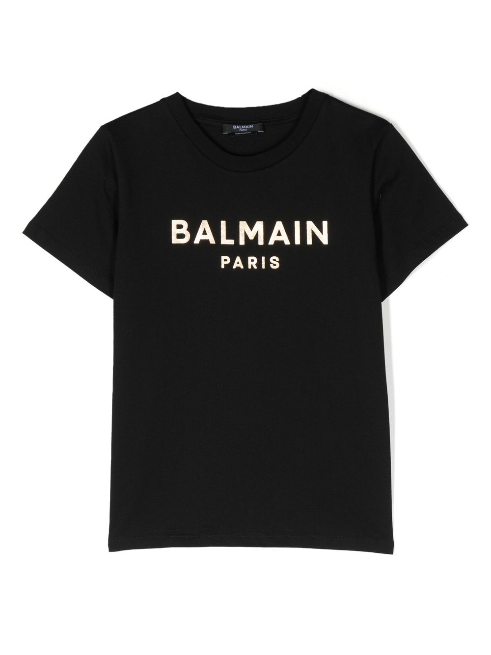 Balmain Kids logo印花棉T恤 - 黑色