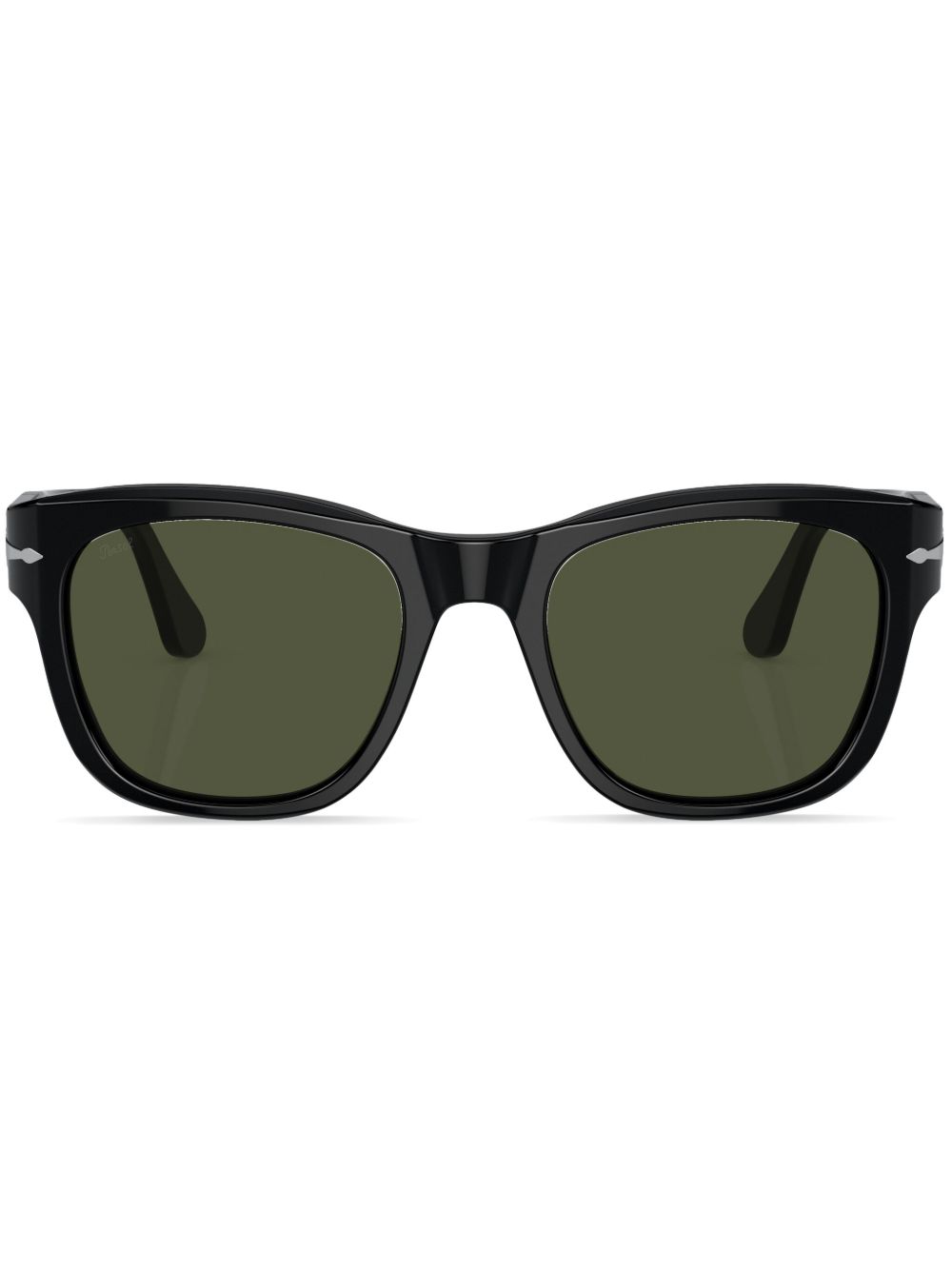 Persol 圆框太阳眼镜 - 黑色