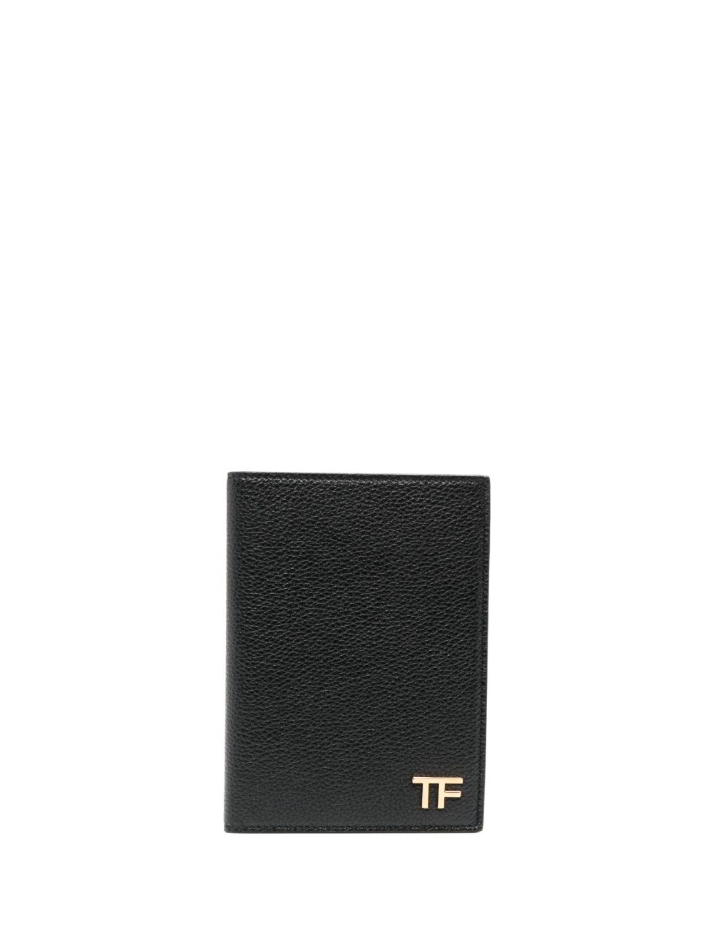 TOM FORD logo标牌皮质钱包 - 黑色