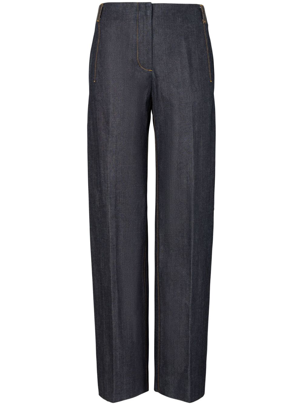 Tory Burch Selvedge 直筒牛仔裤 - 蓝色