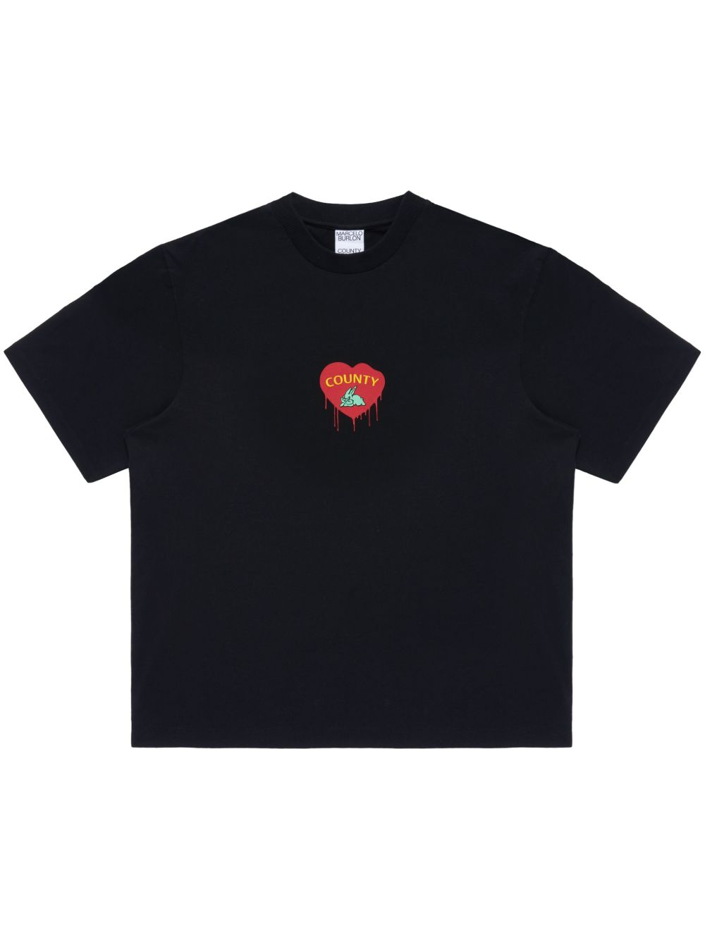 Marcelo Burlon County of Milan Bunny Heart T恤 - 黑色