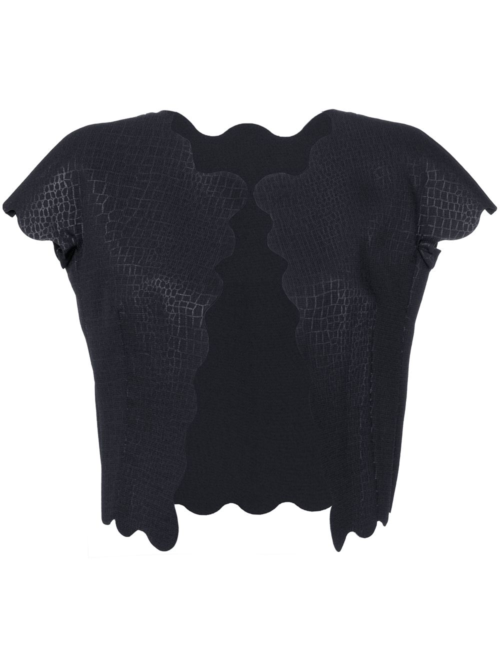 Comme Des Garçons Pre-Owned 古着扇贝形西式马甲 - 黑色