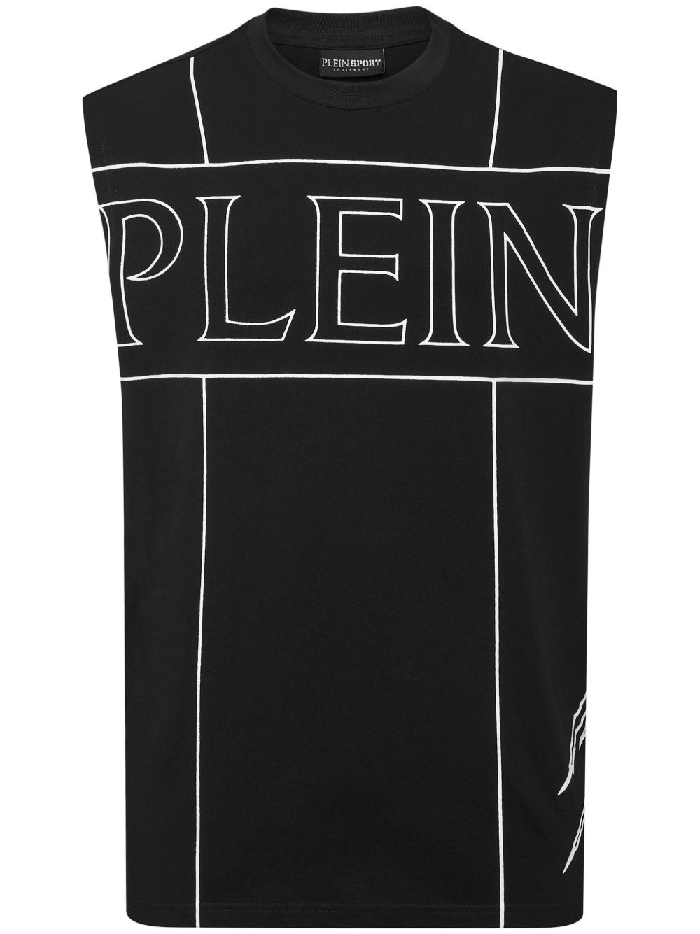 Plein Sport logo印花T恤 - 黑色