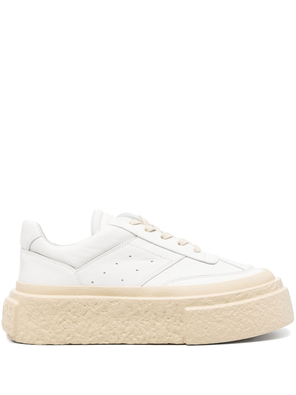 MM6 Maison Margiela 对比厚底运动鞋 - 白色
