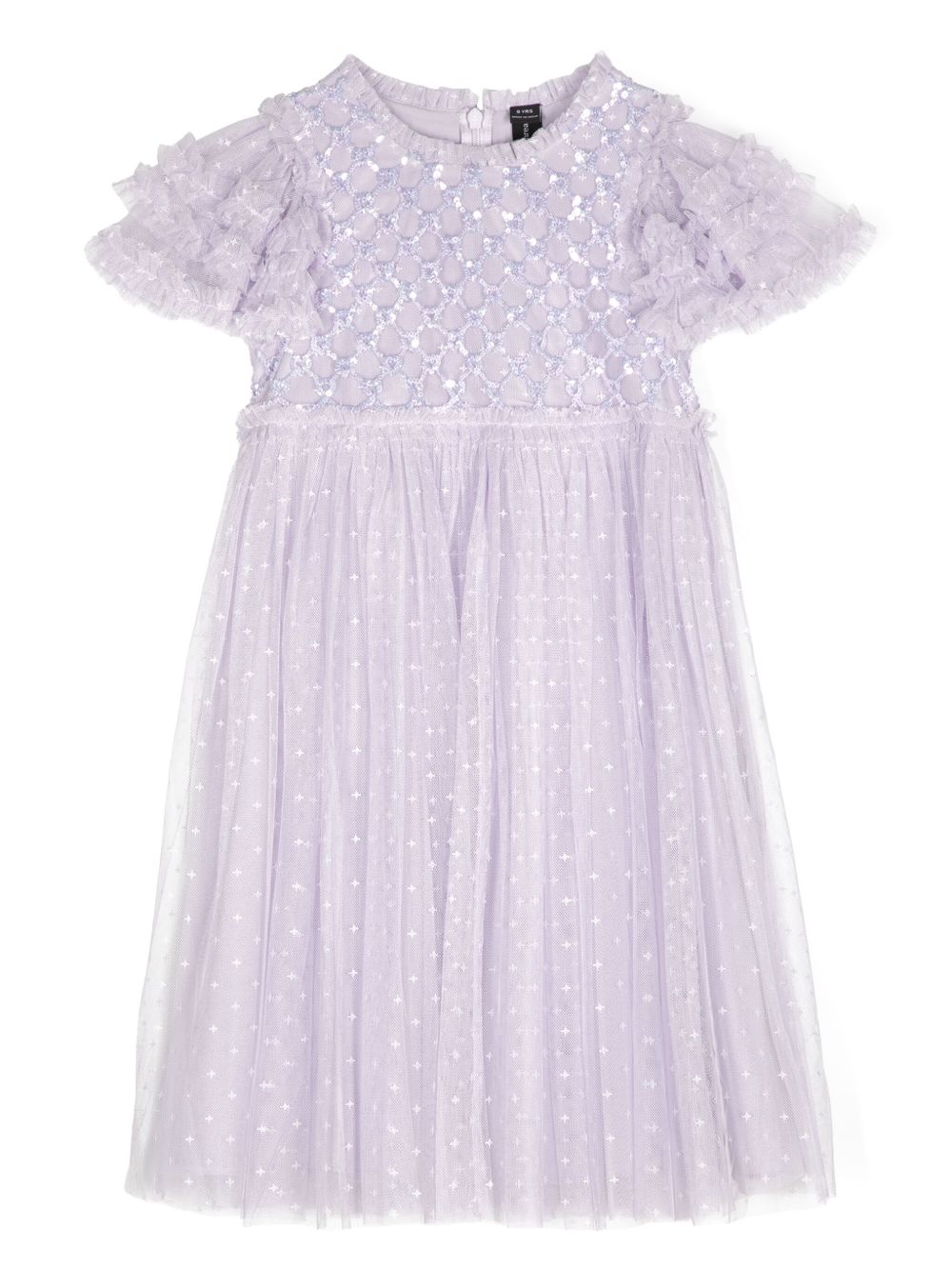 NEEDLE & THREAD KIDS Heart Lattice 薄纱连衣裙 - 紫色