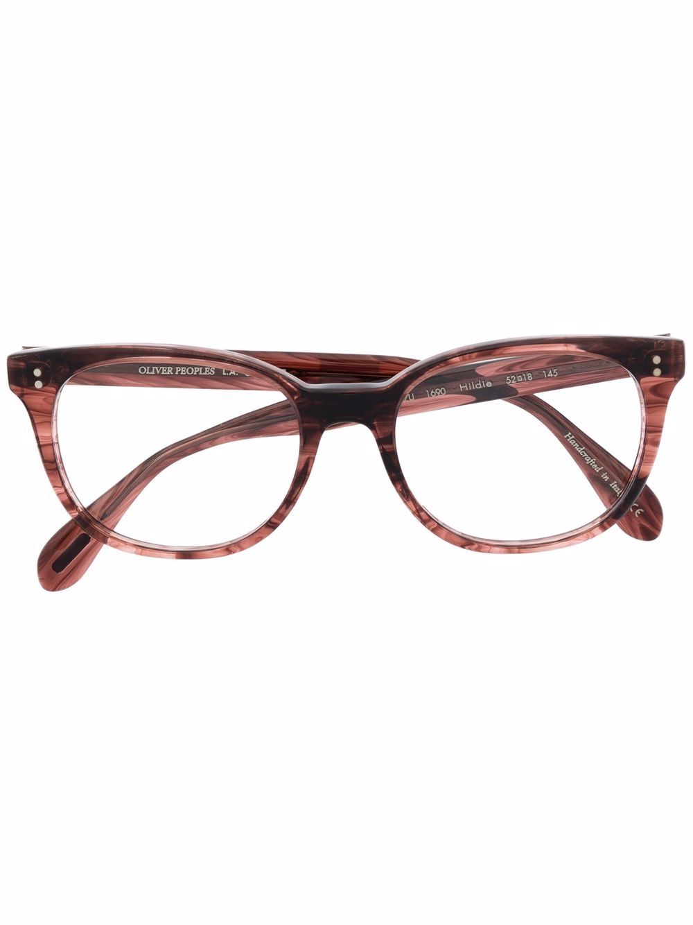 Oliver Peoples Hildie 方形镜框眼镜 - 粉色