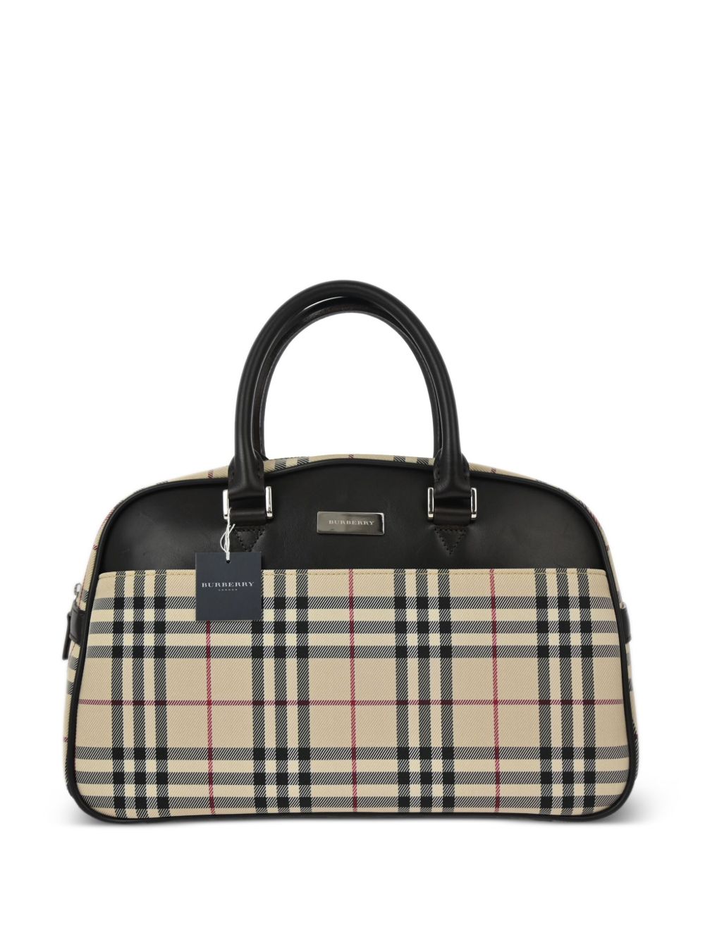 Burberry Pre-Owned 经典格纹手提包（1990-2000年代典藏款） - 中性色