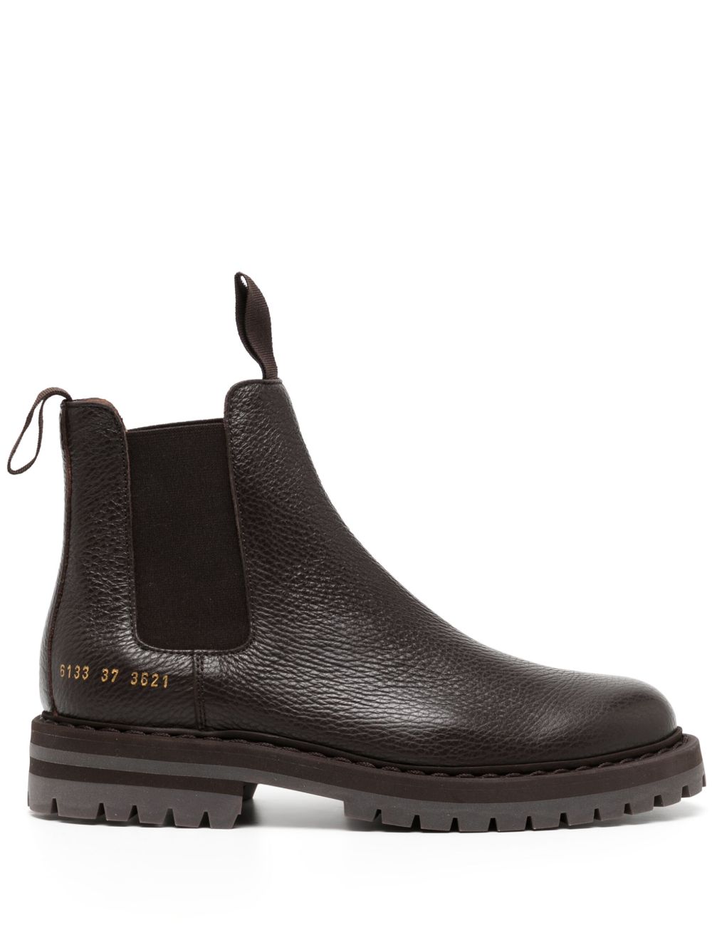 Common Projects Chelsea 纹理皮质及踝靴 - 褐色
