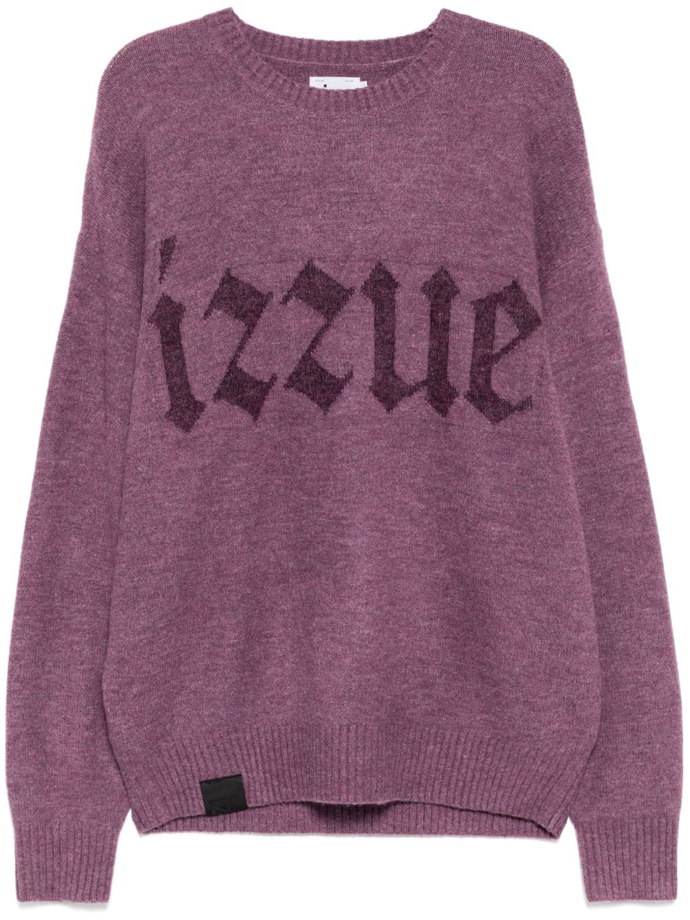 izzue logo提花毛衣 - 紫色