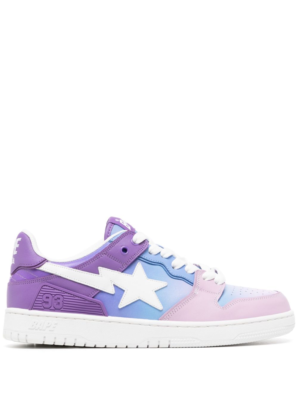 A BATHING APE® Bape SK8 logo贴花运动鞋 - 紫色