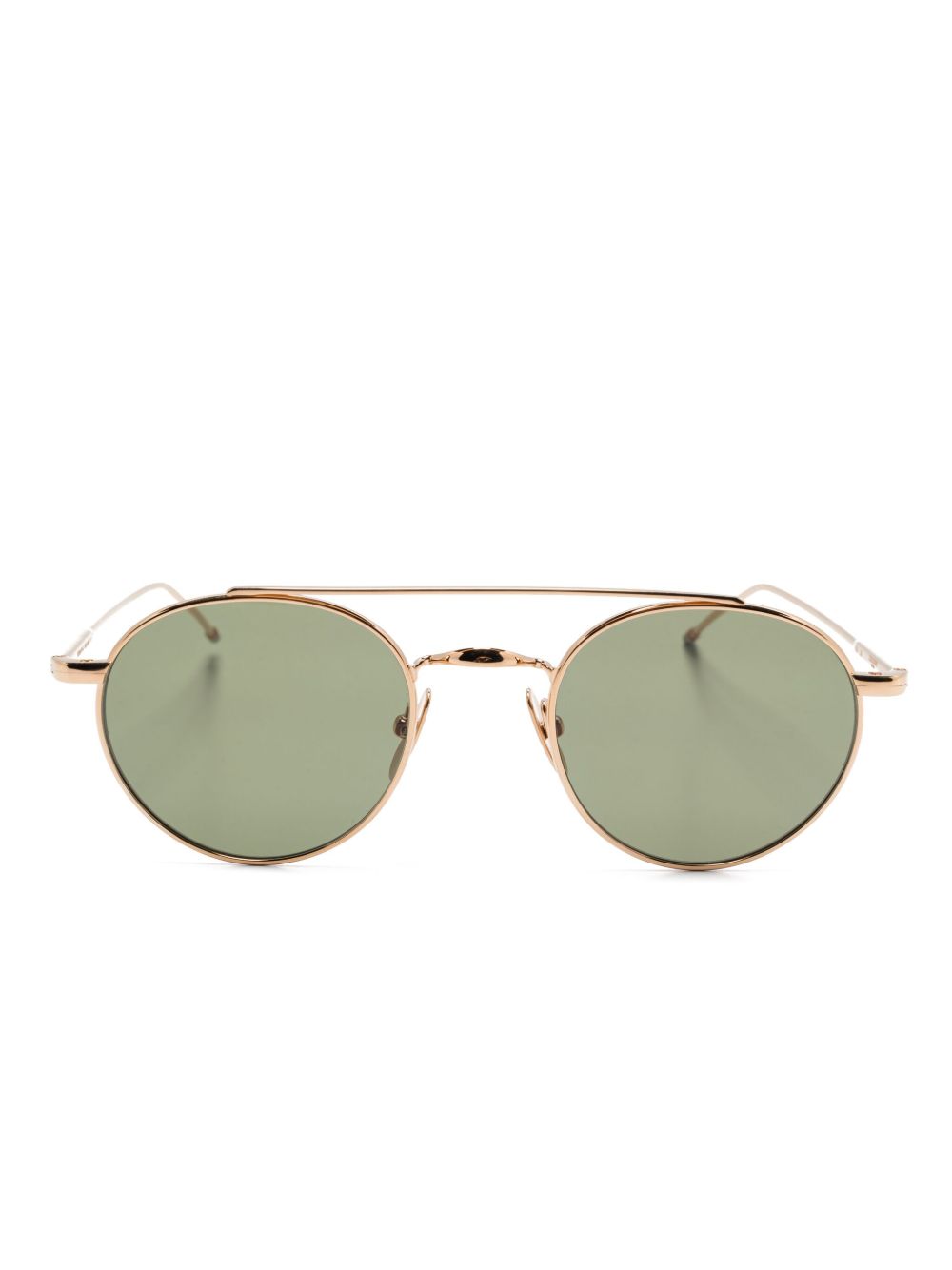 Thom Browne Eyewear 双鼻架太阳眼镜 - 金色