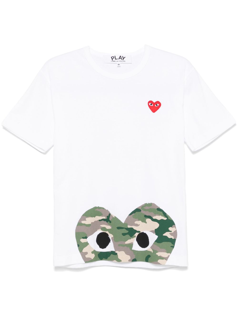 Comme Des Garçons Play 爱心贴花棉T恤 - 白色