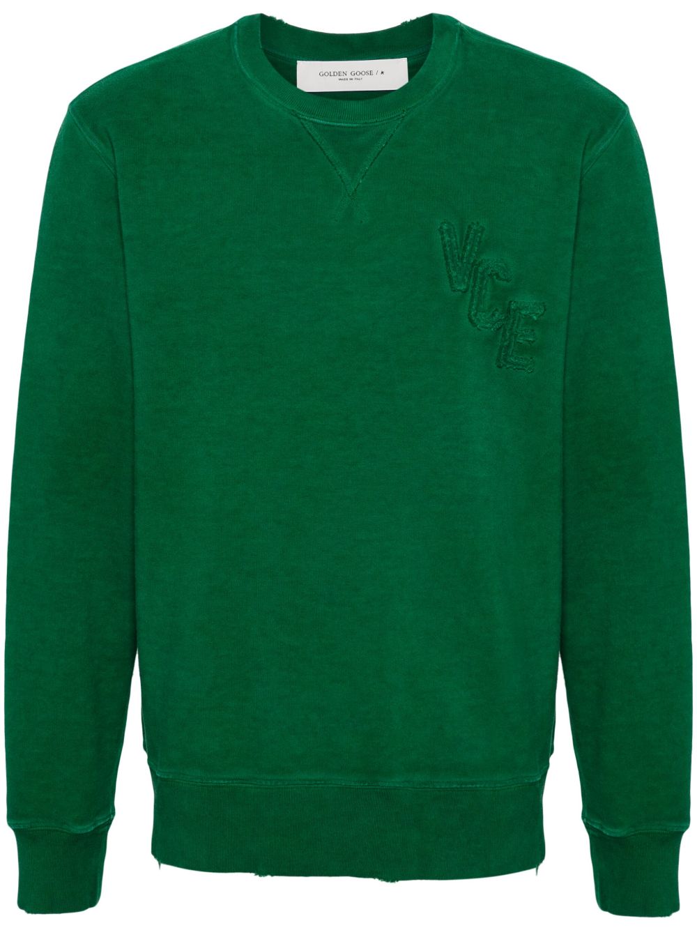 Golden Goose Archibald 仿旧棉卫衣 - 绿色