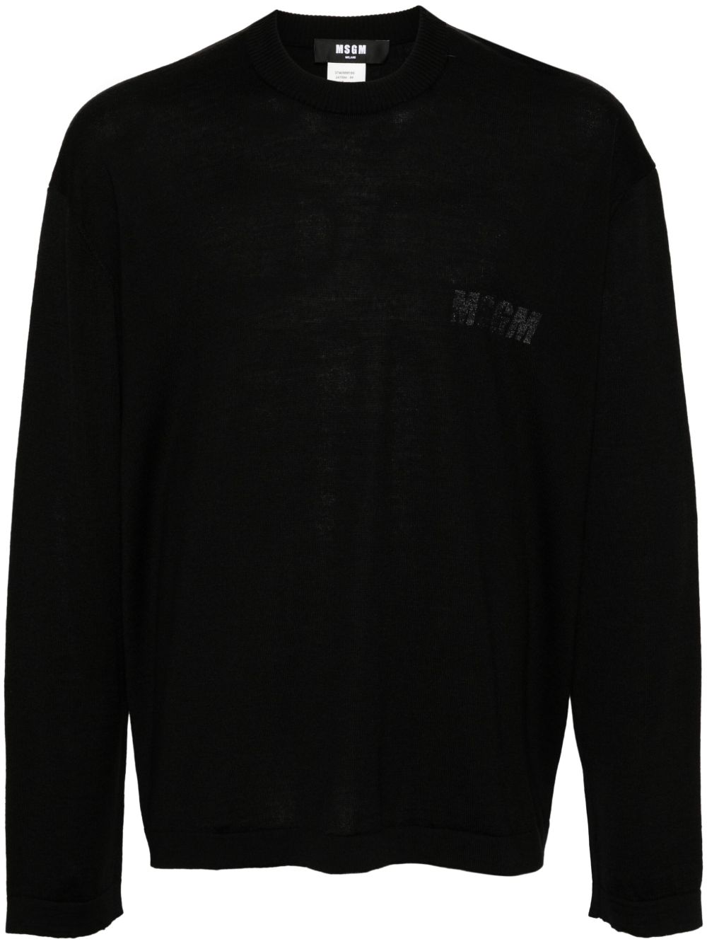 MSGM logo印花卫衣 - 黑色