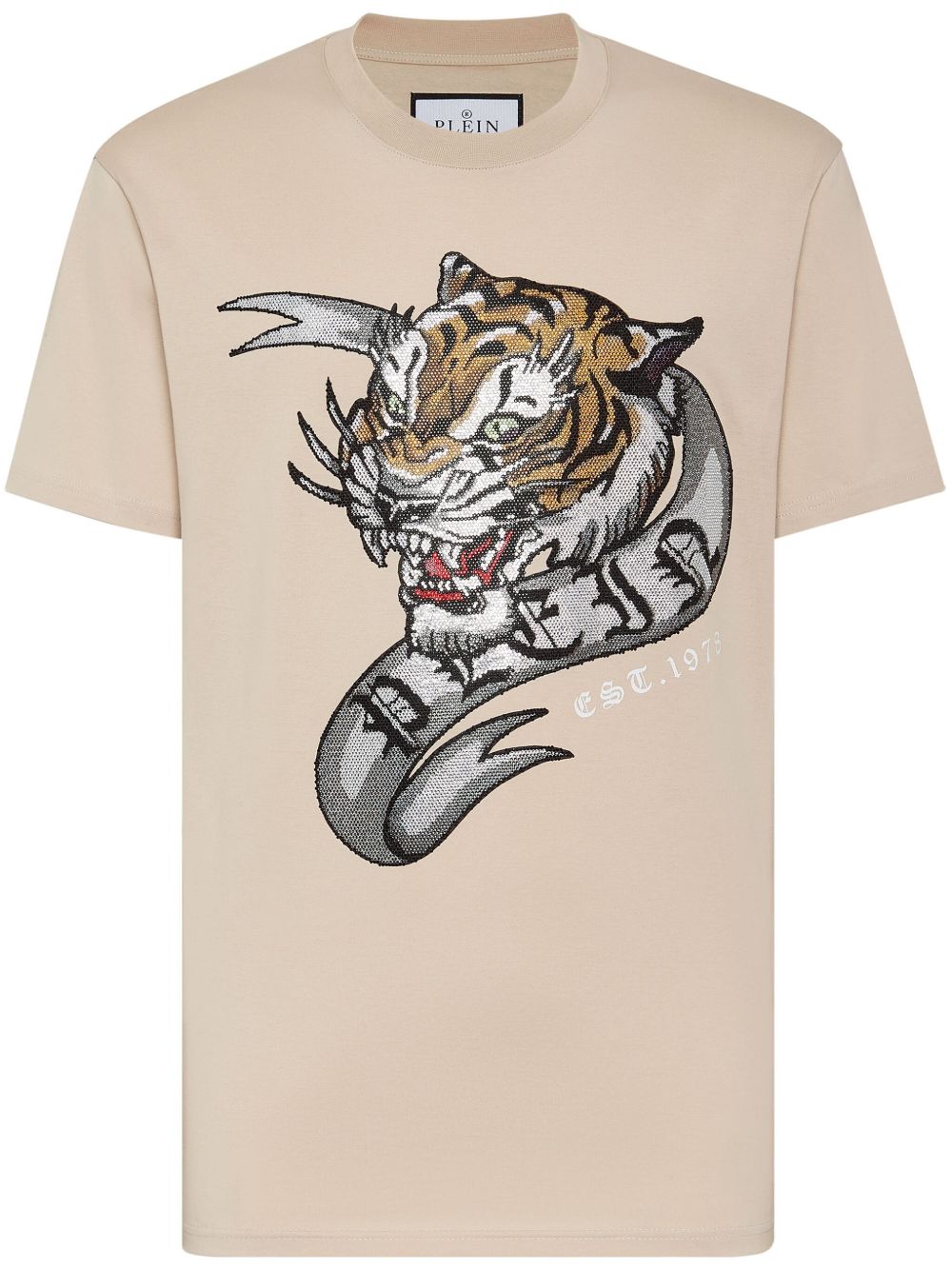 Philipp Plein SS Tattoo 老虎印花T恤 - 中性色