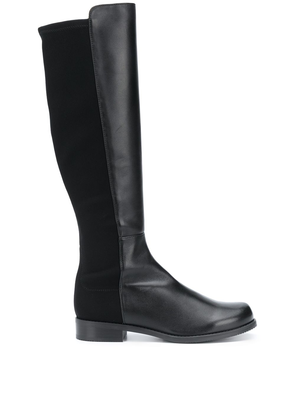 Stuart Weitzman 对比及膝靴 - 黑色
