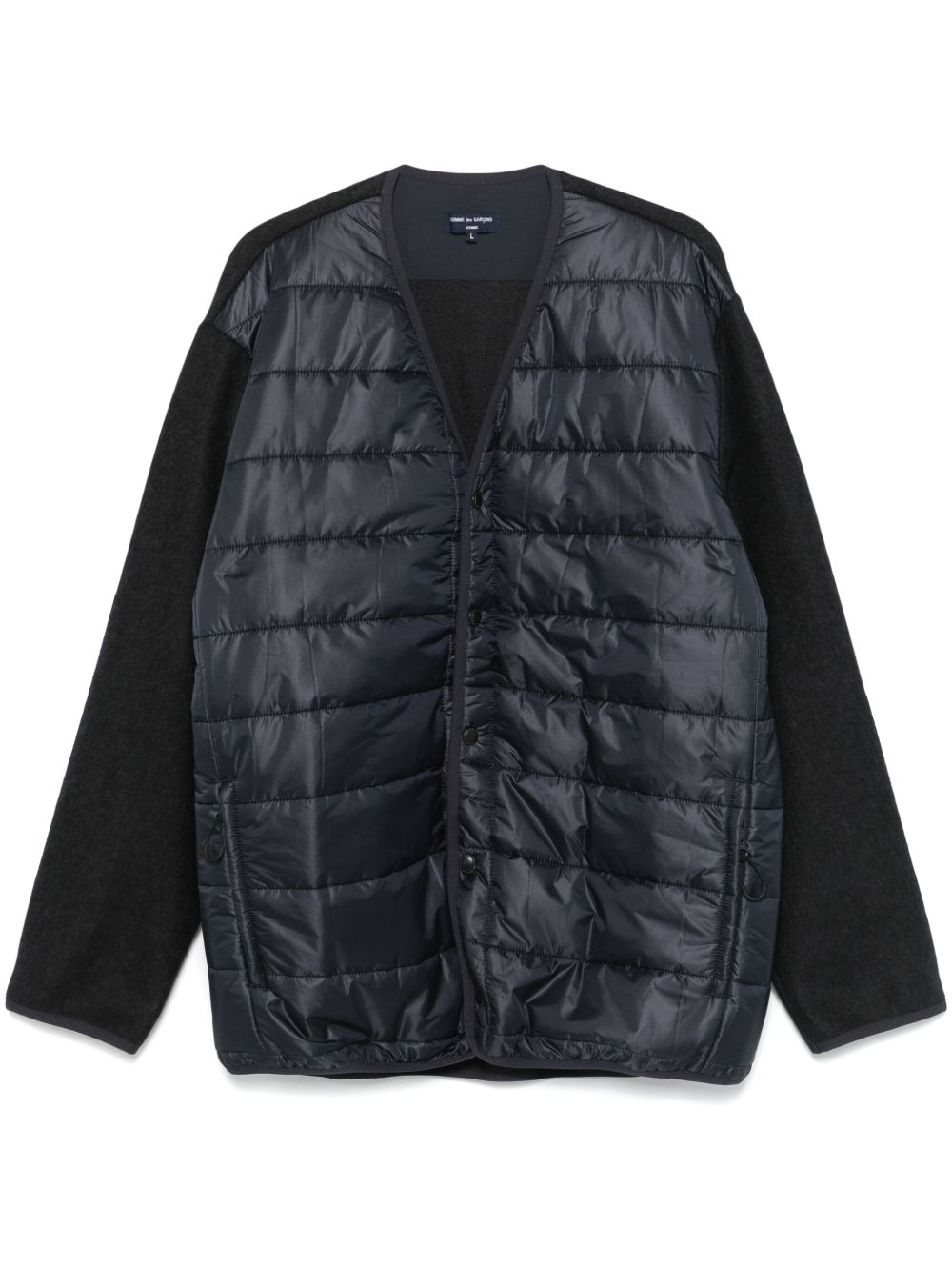 Comme des Garçons Homme 填充拼接夹克 - 蓝色