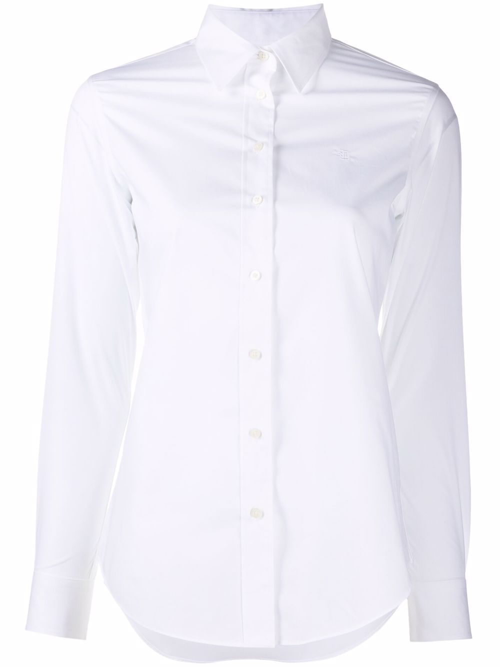 Lauren Ralph Lauren logo刺绣衬衫 - 白色