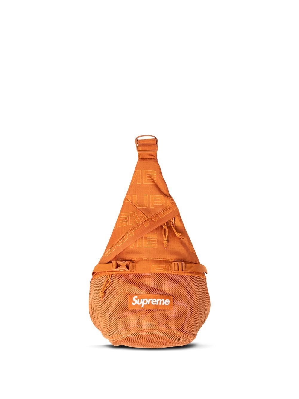 Supreme logo印花斜挎包 - 橘色