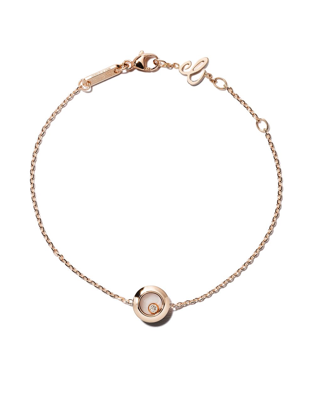 Chopard 18k玫瑰金Happy Diamonds Icons手链 - 粉色