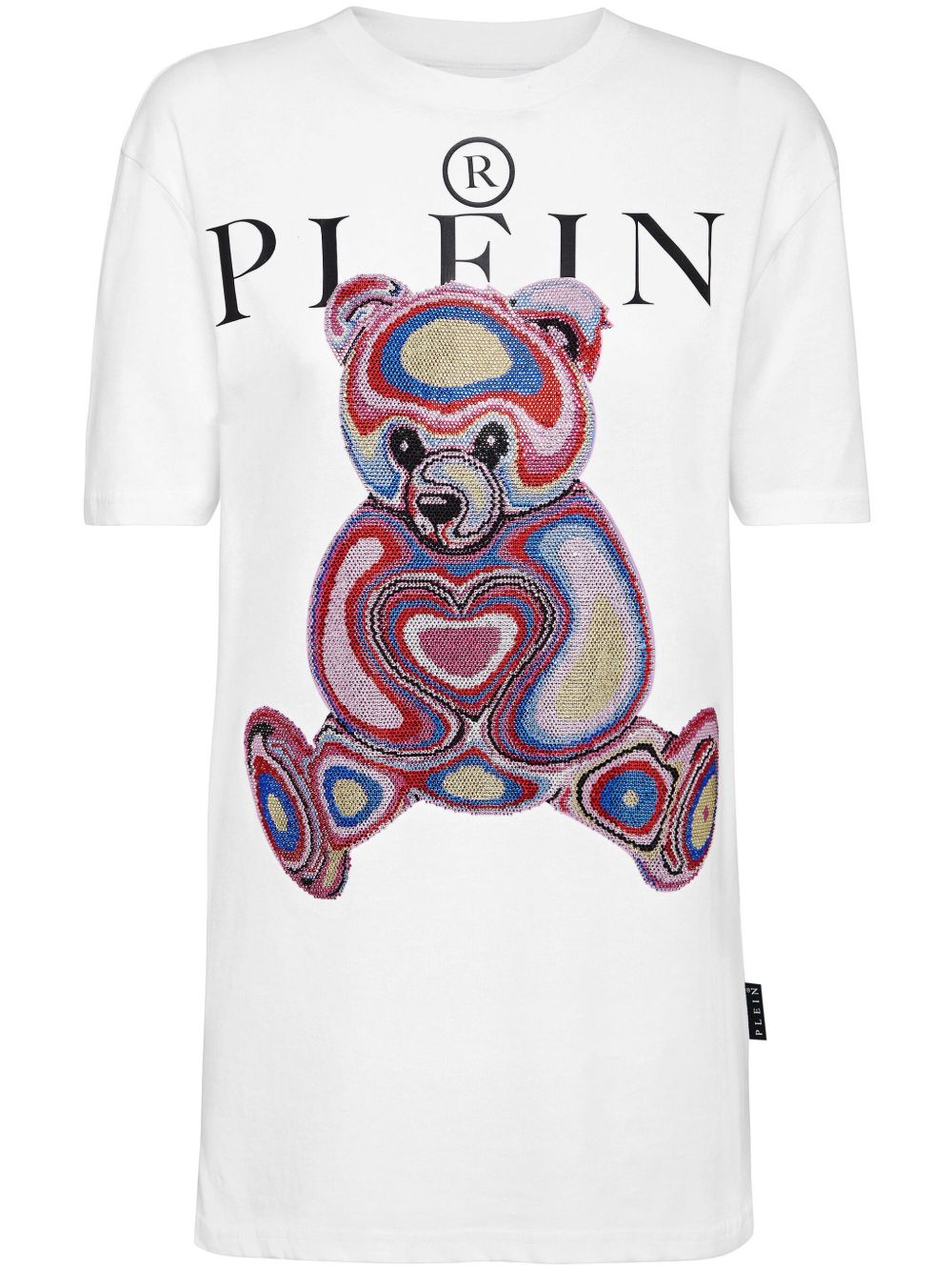 Philipp Plein logo印花棉T恤 - 白色