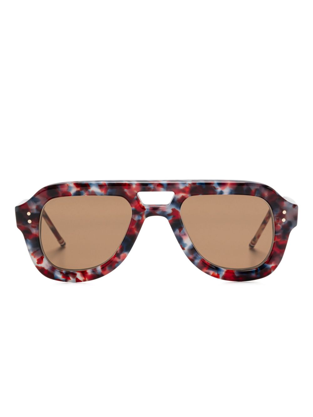 Thom Browne Eyewear 飞行员镜框太阳眼镜 - 灰色