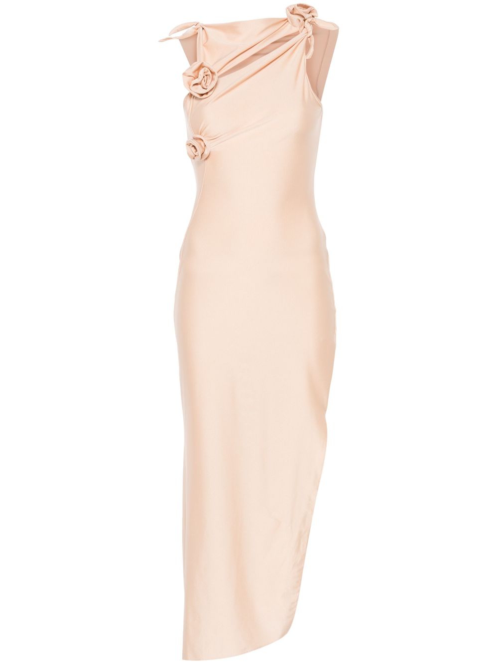 Coperni Asymmetric Flower 礼服 - 中性色