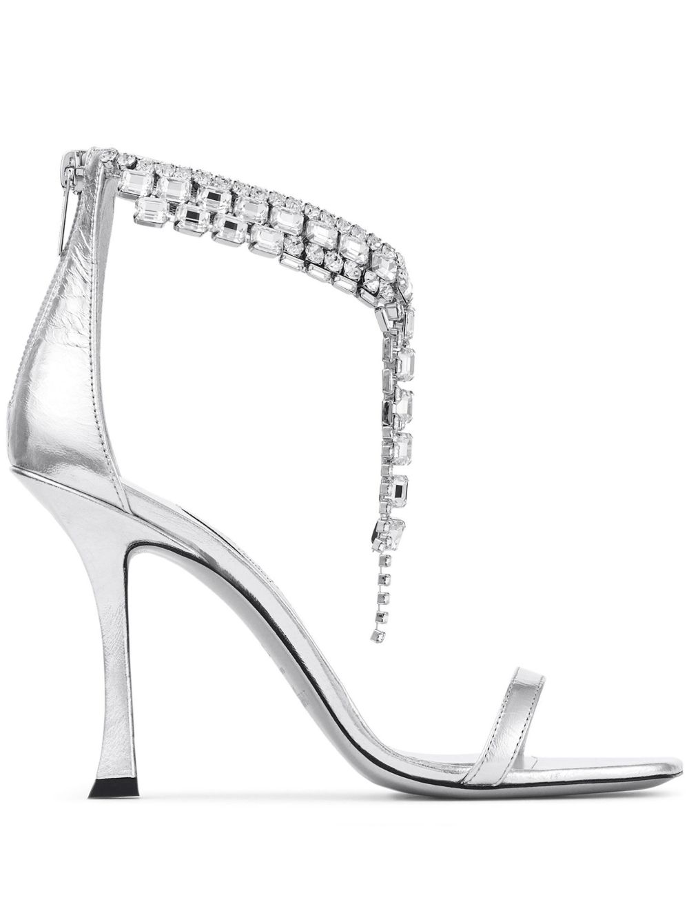 Jimmy Choo Verity 高跟凉鞋（10厘米） - 银色
