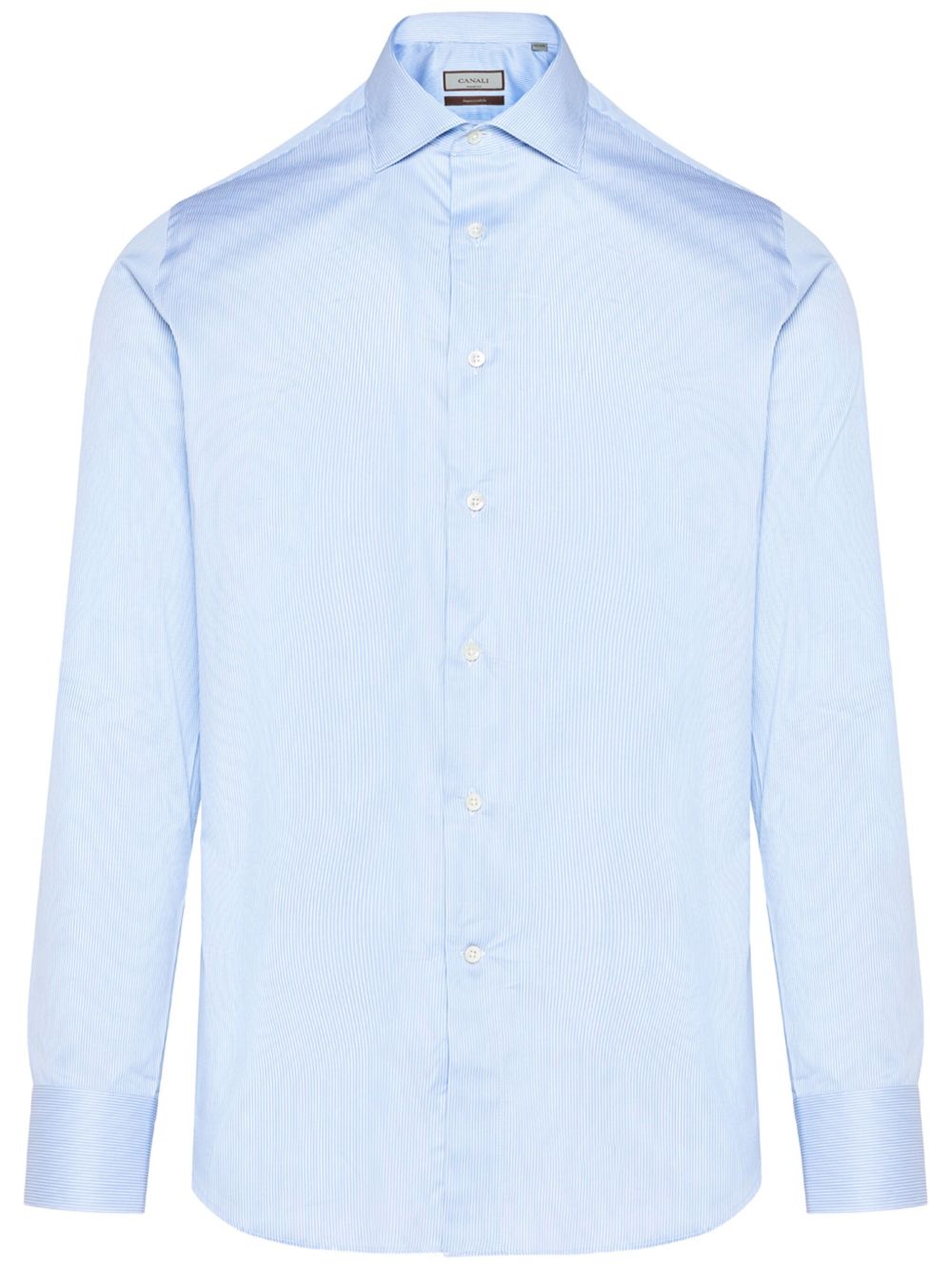 Canali 经典棉衬衫 - 蓝色