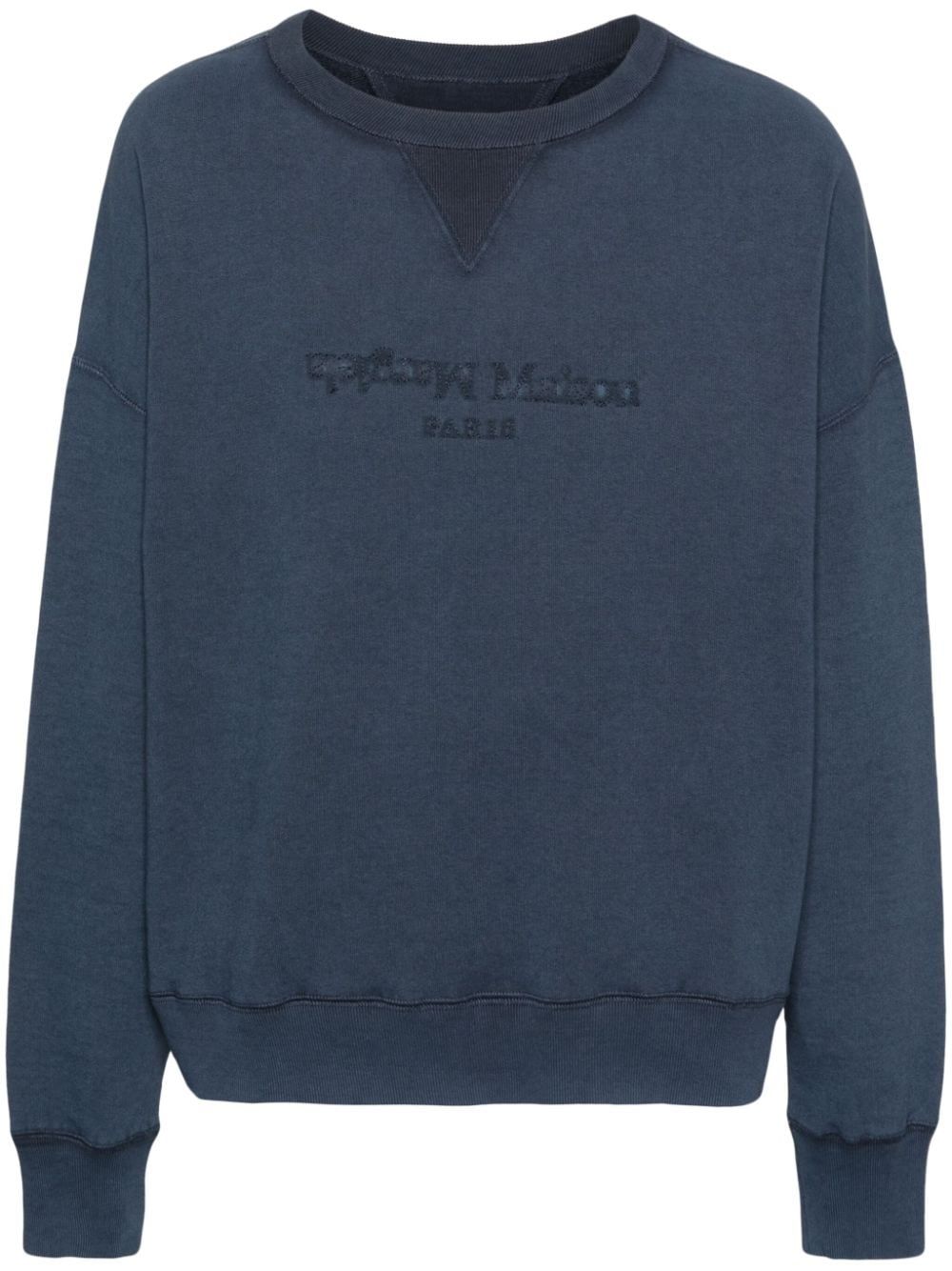 Maison Margiela Reverse 棉卫衣 - 蓝色