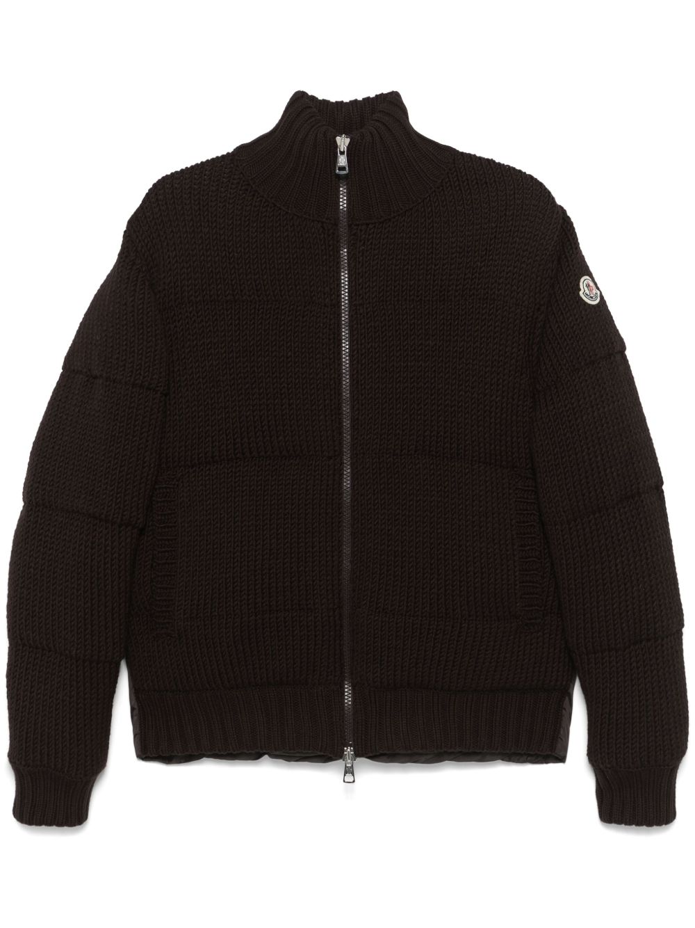Moncler 标贴夹克 - 褐色