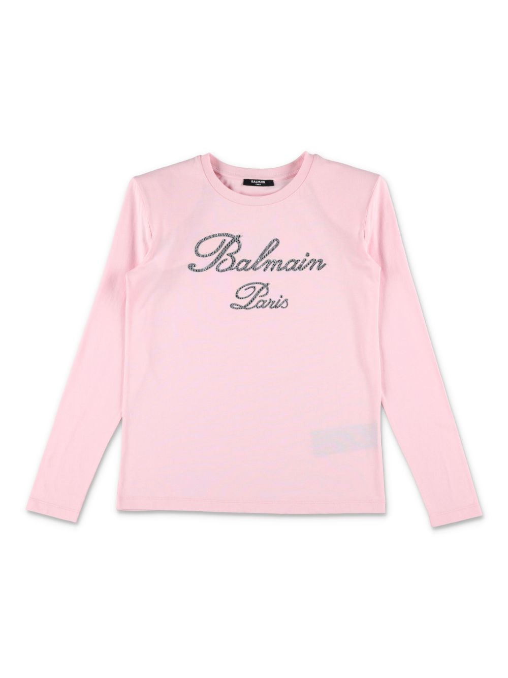 Balmain Kids logo印花T恤 - 粉色