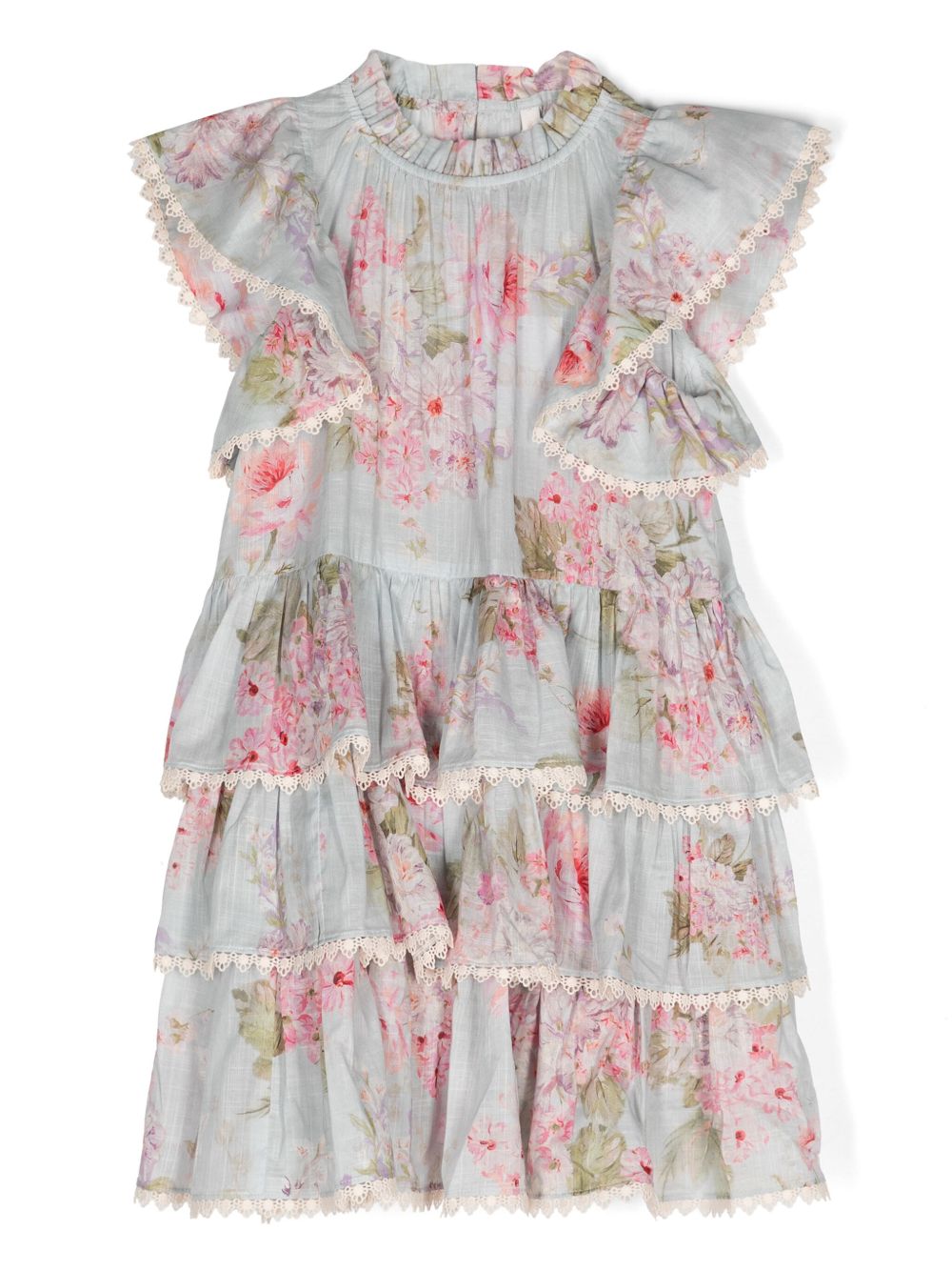 ZIMMERMANN Kids Halliday Frill Swing 连衣裙 - 蓝色