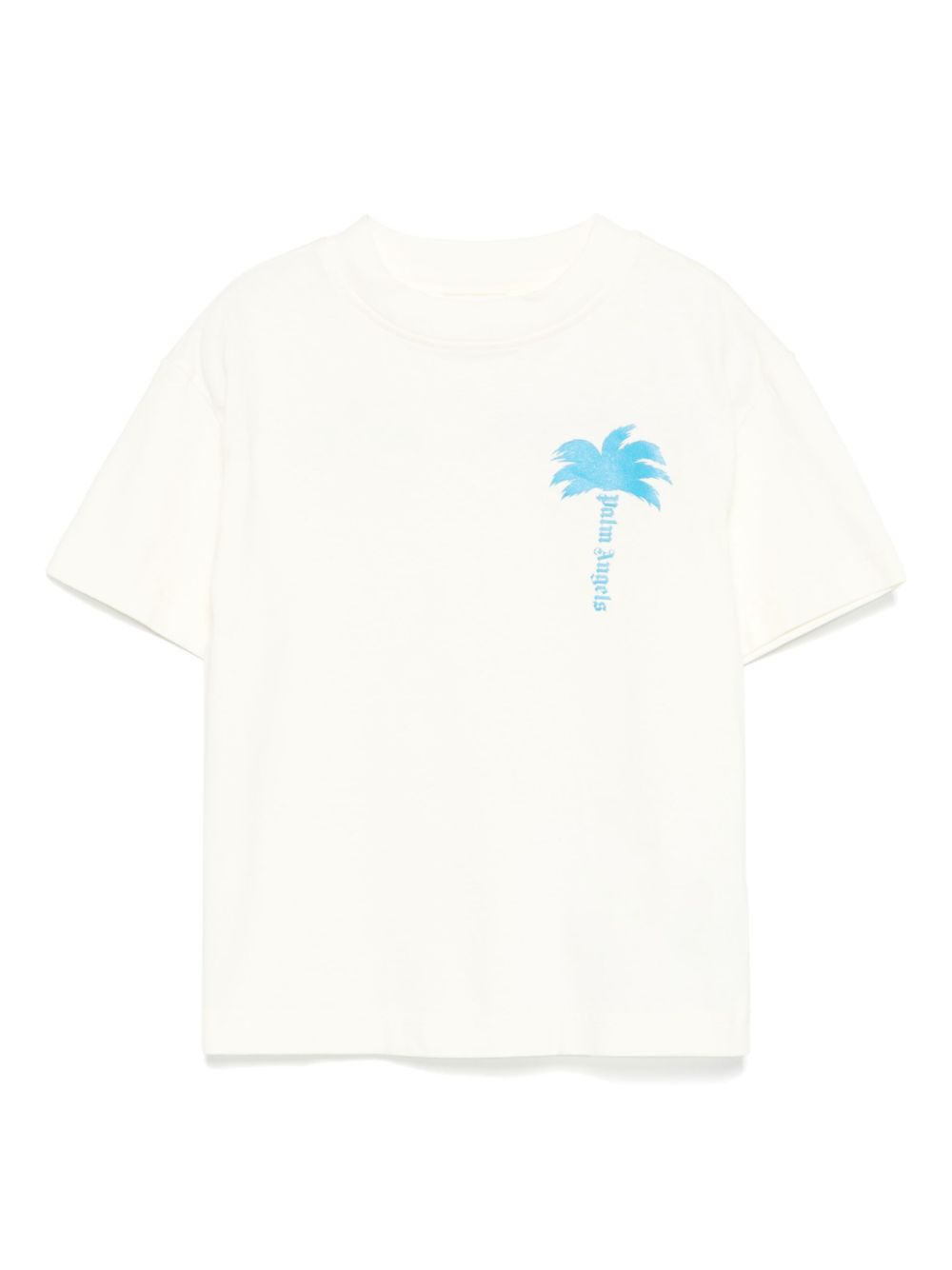 Palm Angels Kids 棕树印花T恤 - 黄色