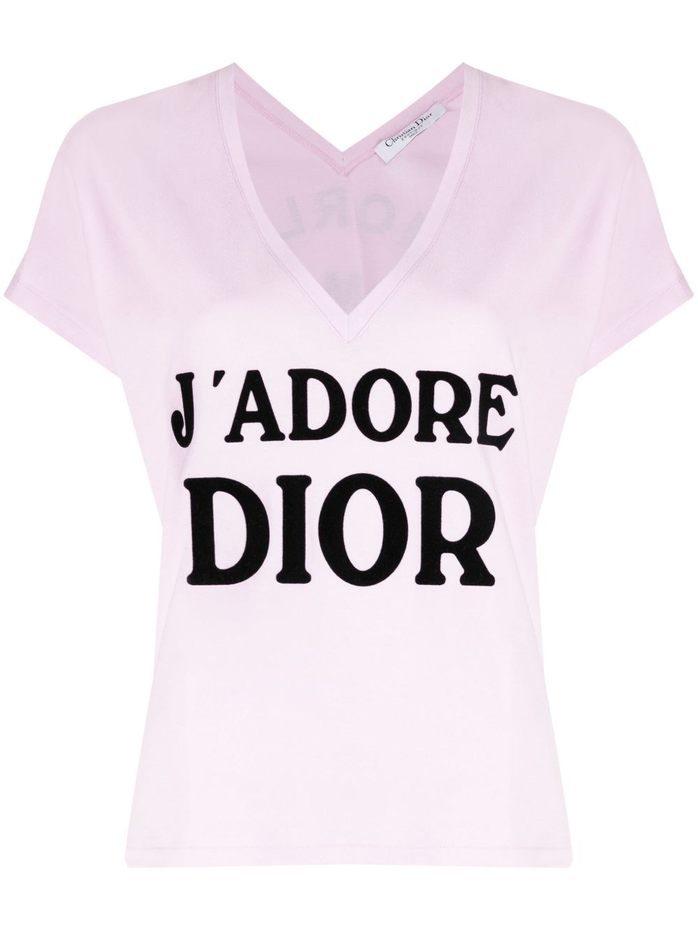 Christian Dior Pre-Owned J'Adore Dior V领T恤（2003年典藏款） - 粉色