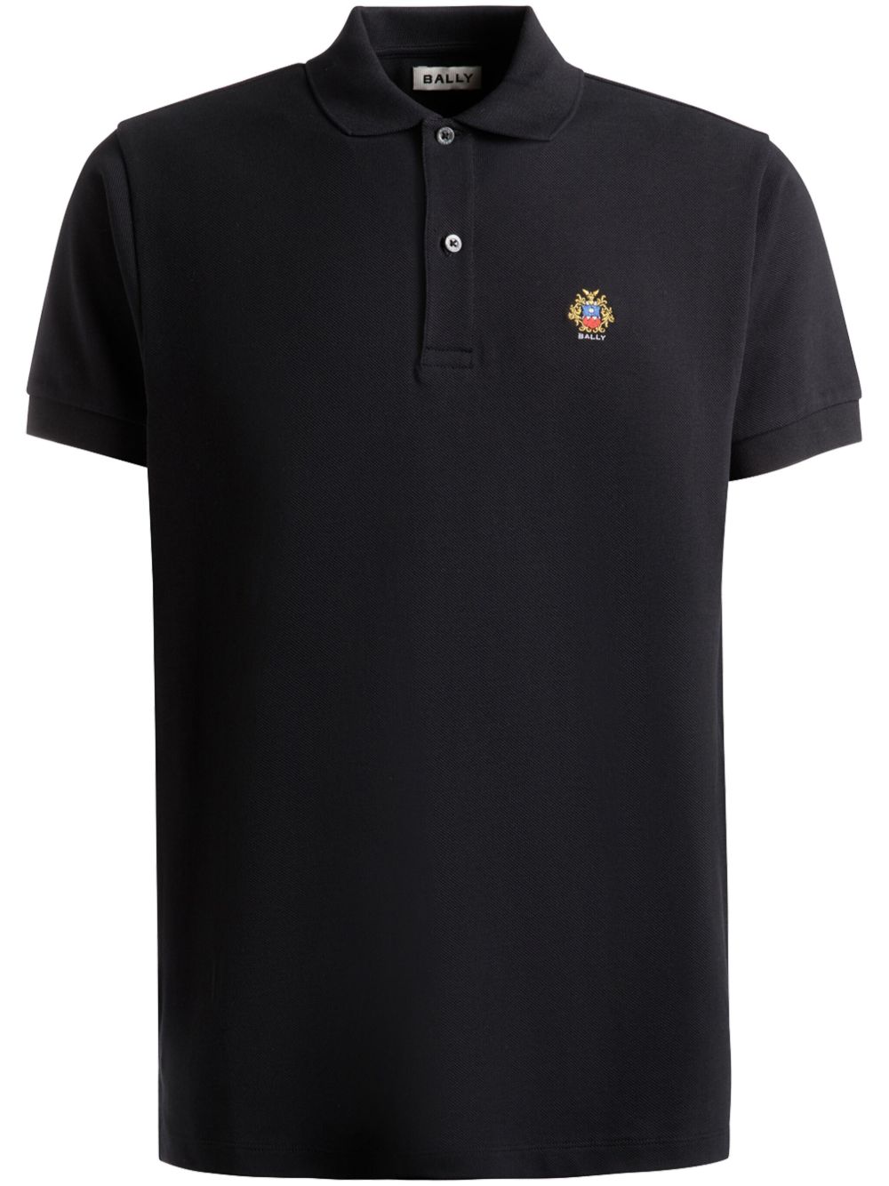 Bally 标贴棉polo衫 - 黑色