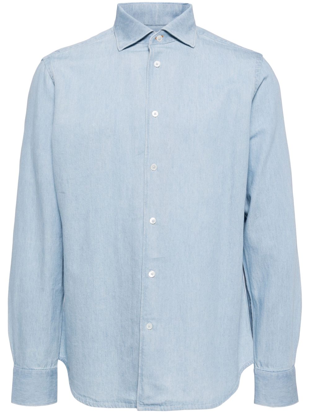 Paul Smith 排扣牛仔衬衫 - 蓝色