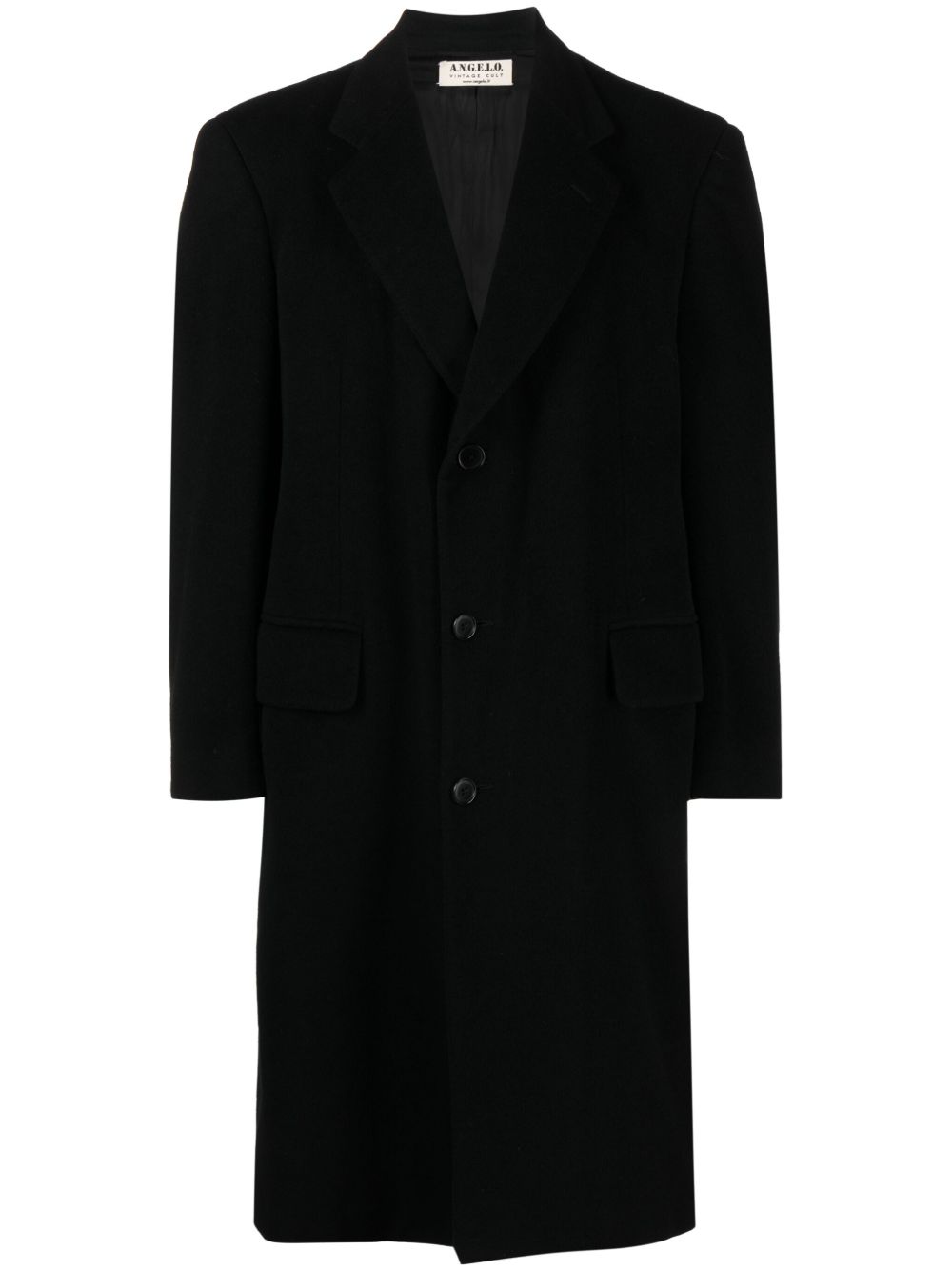 A.N.G.E.L.O. Vintage Cult 1990 single-breasted maxi coat - 黑色