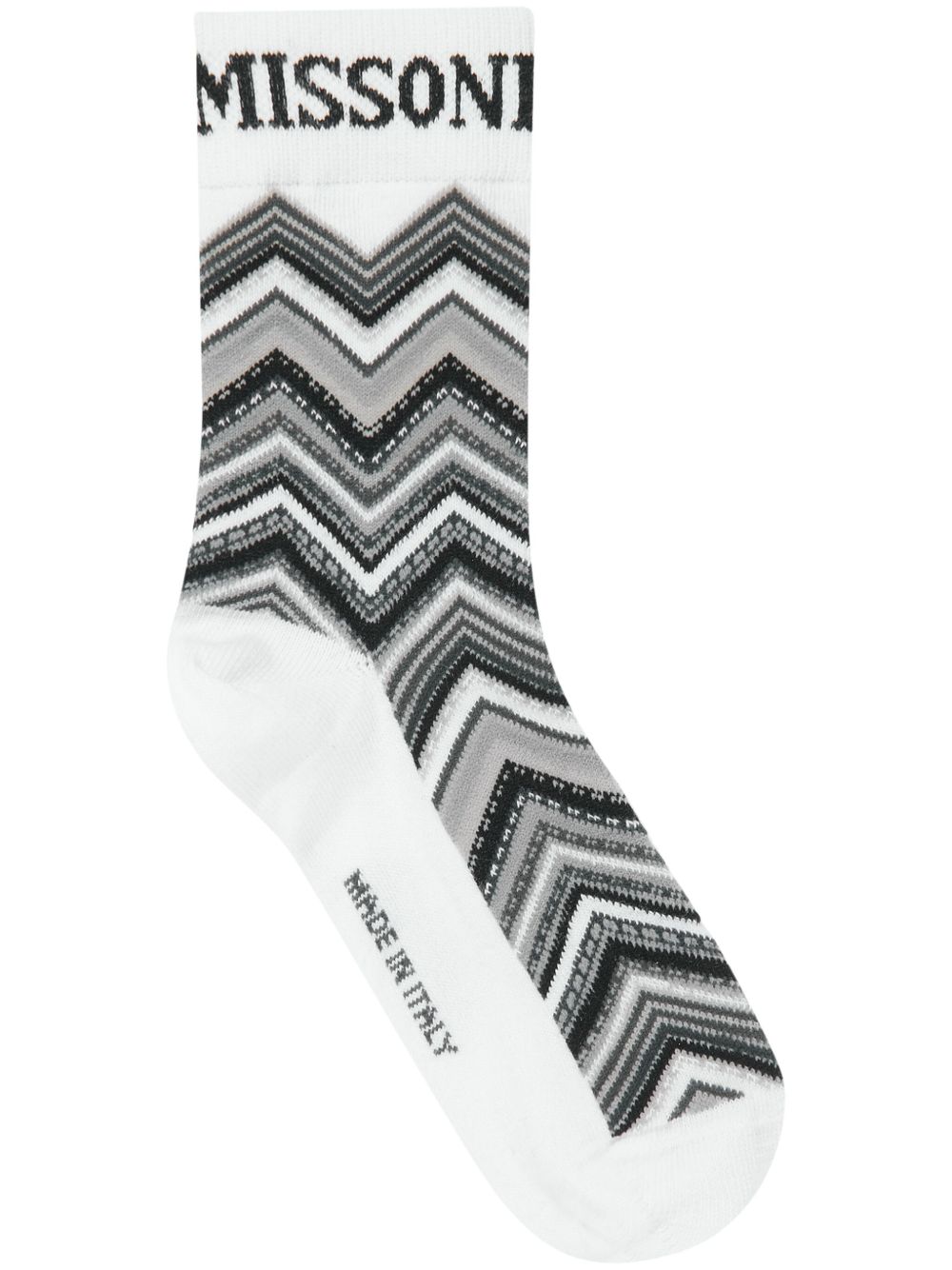 Missoni Kids 嵌花logo针织袜 - 白色