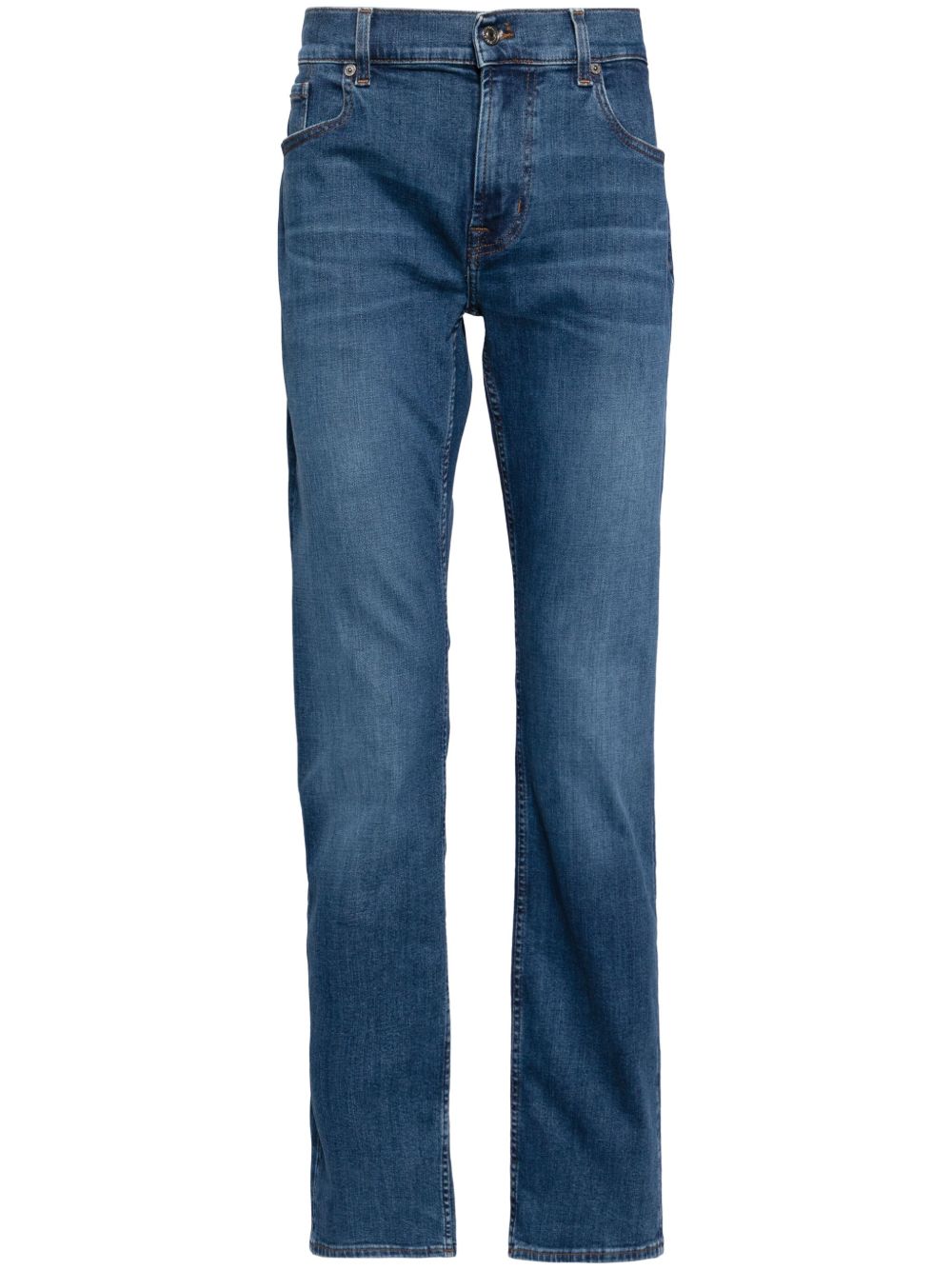 7 For All Mankind Tek 中腰直筒牛仔裤 - 蓝色
