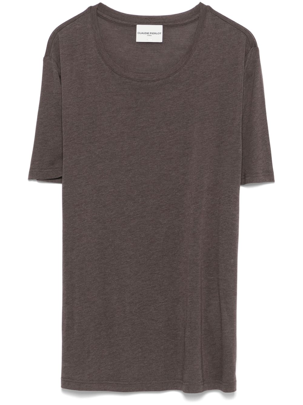 Claudie Pierlot logo刺绣短袖T恤 - 褐色
