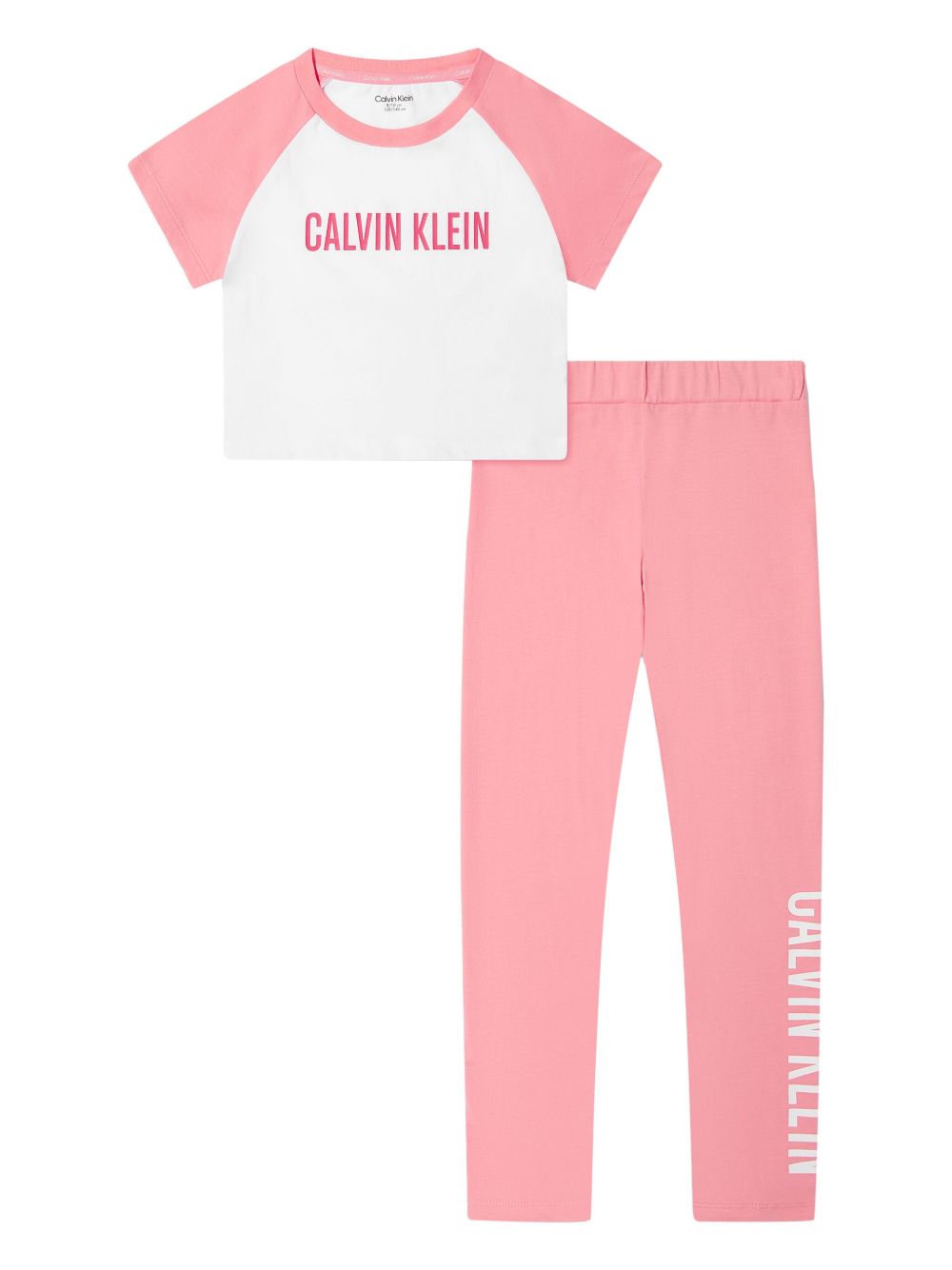 Calvin Klein Kids logo内衣套装 - 粉色