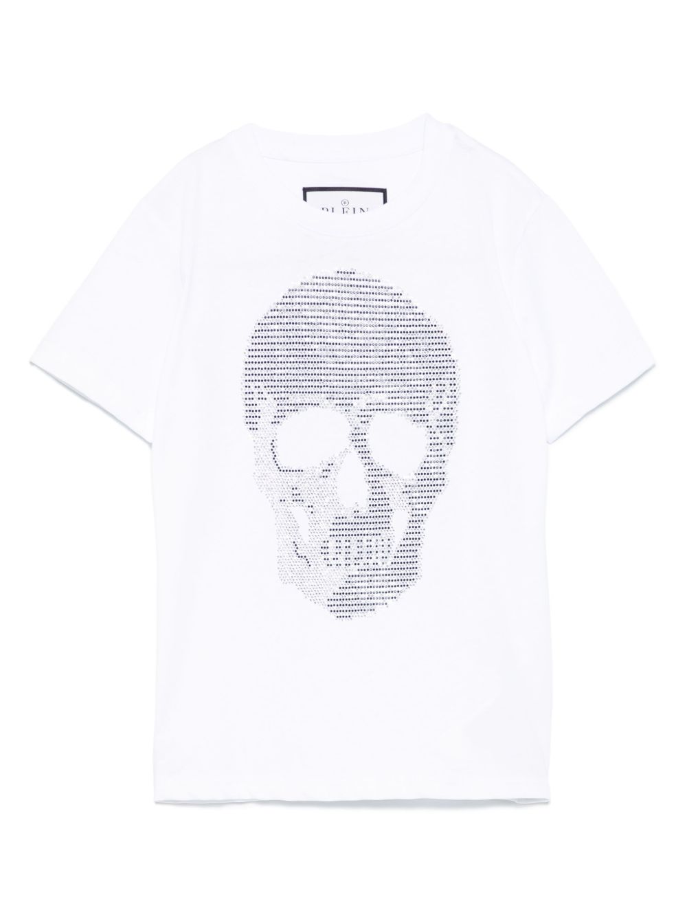 Philipp Plein Junior 水钻骷髅头T恤 - 白色