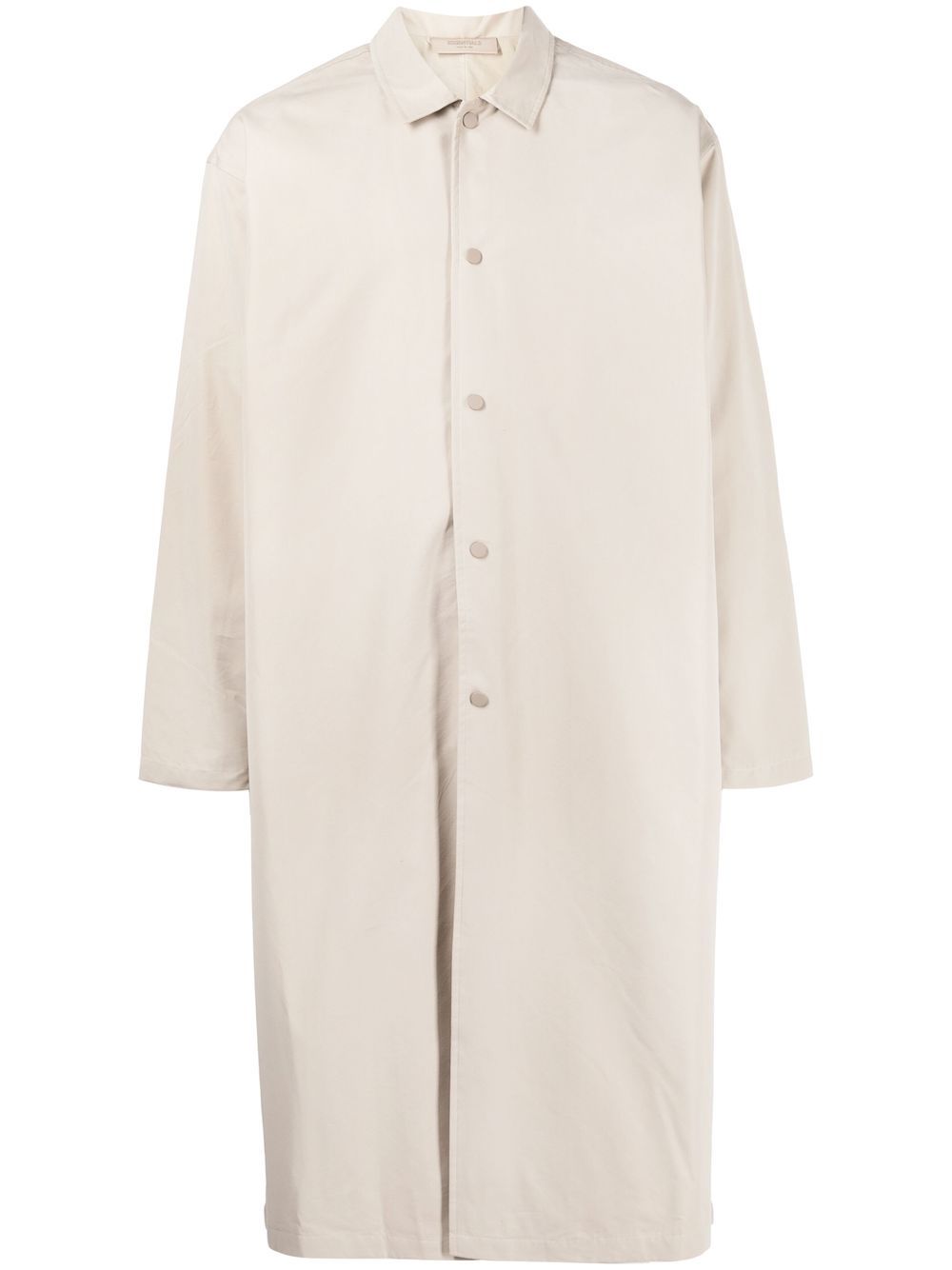 FEAR OF GOD ESSENTIALS 棉混纺纽扣风衣 - 灰色