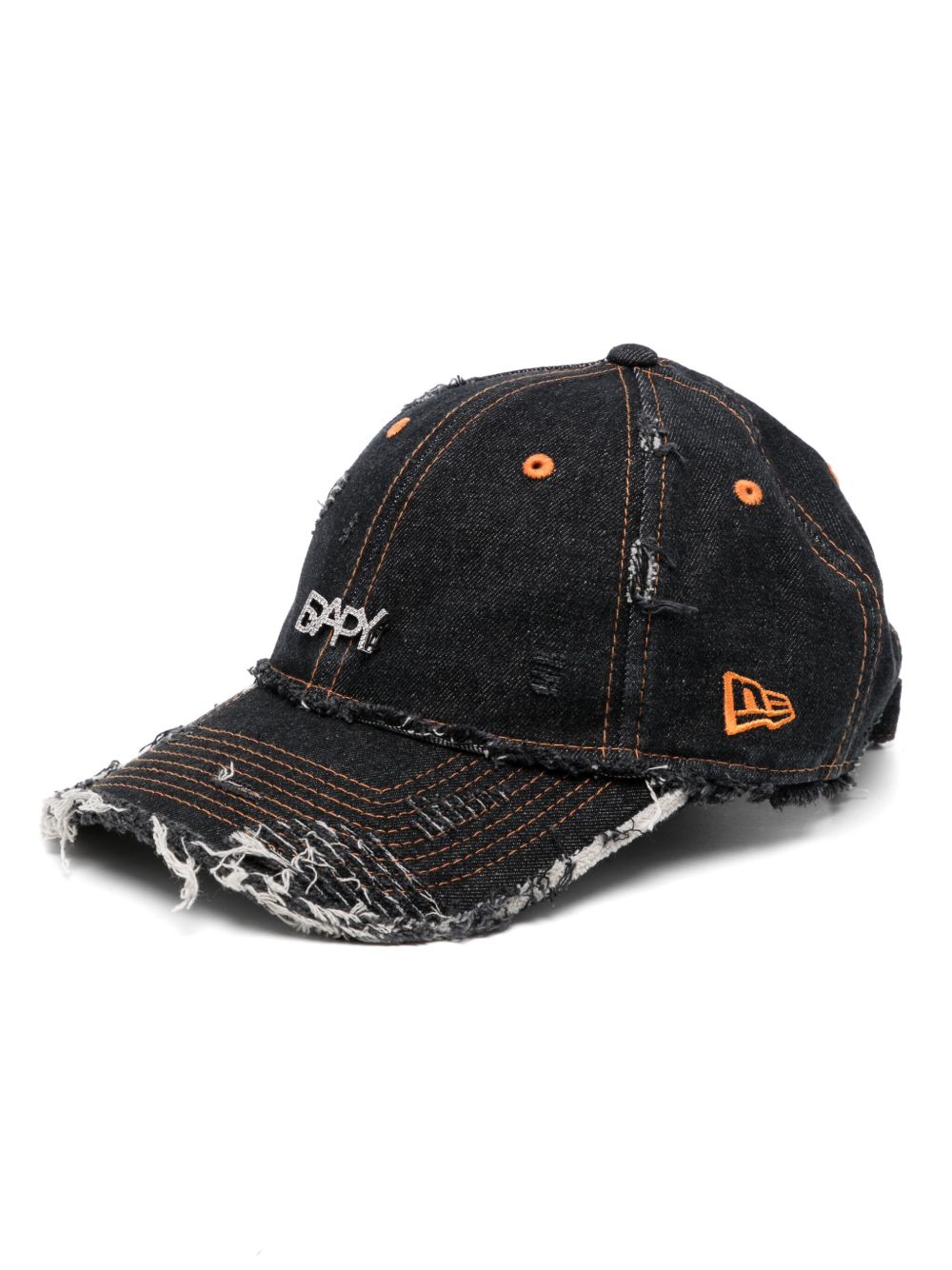 BAPY BY *A BATHING APE® logo吊饰牛仔棒球帽 - 黑色
