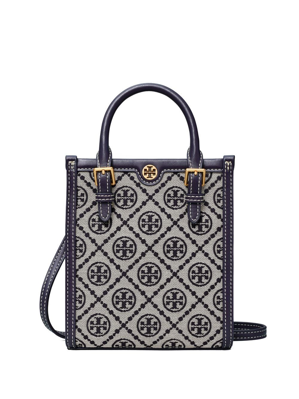 Tory Burch T Monogram 迷你手提包 - 灰色