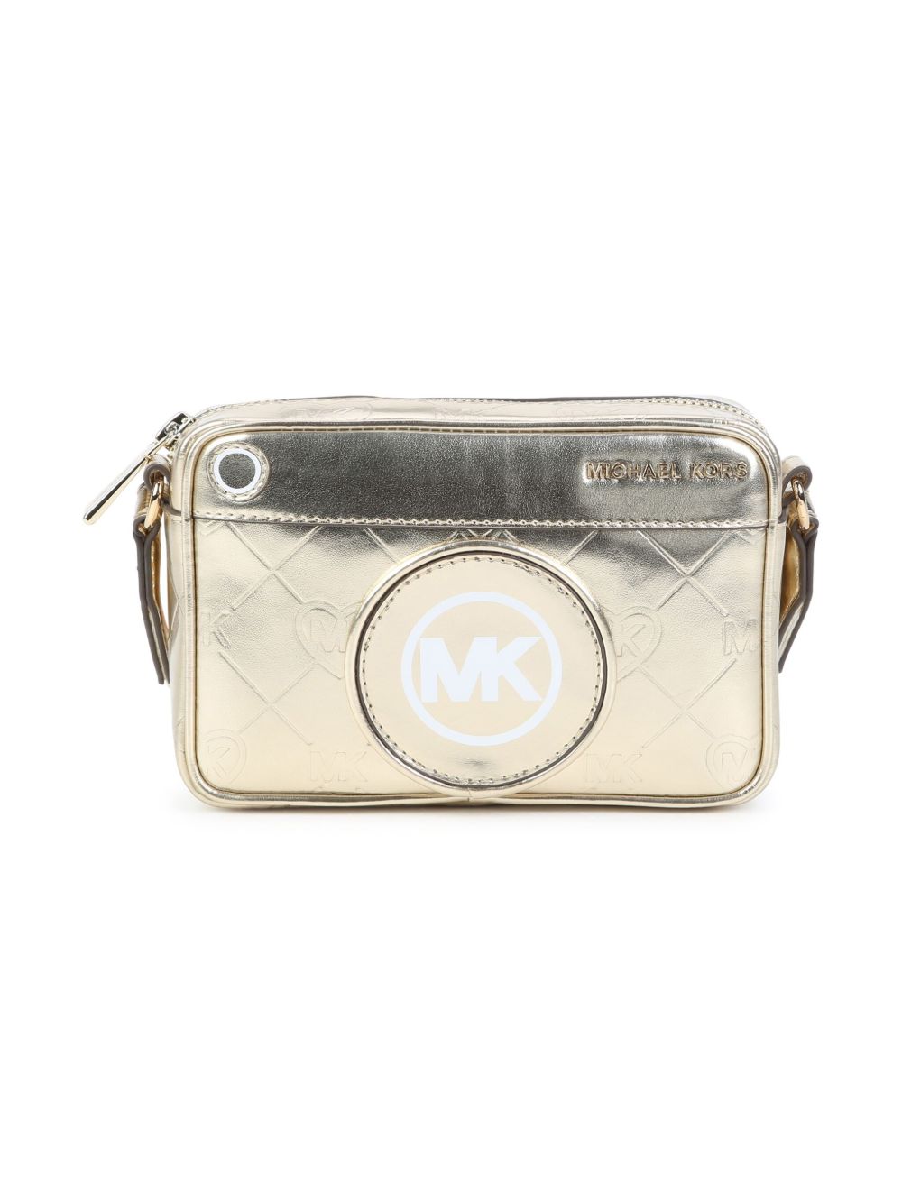 Michael Kors Kids 标贴单肩包 - 金色