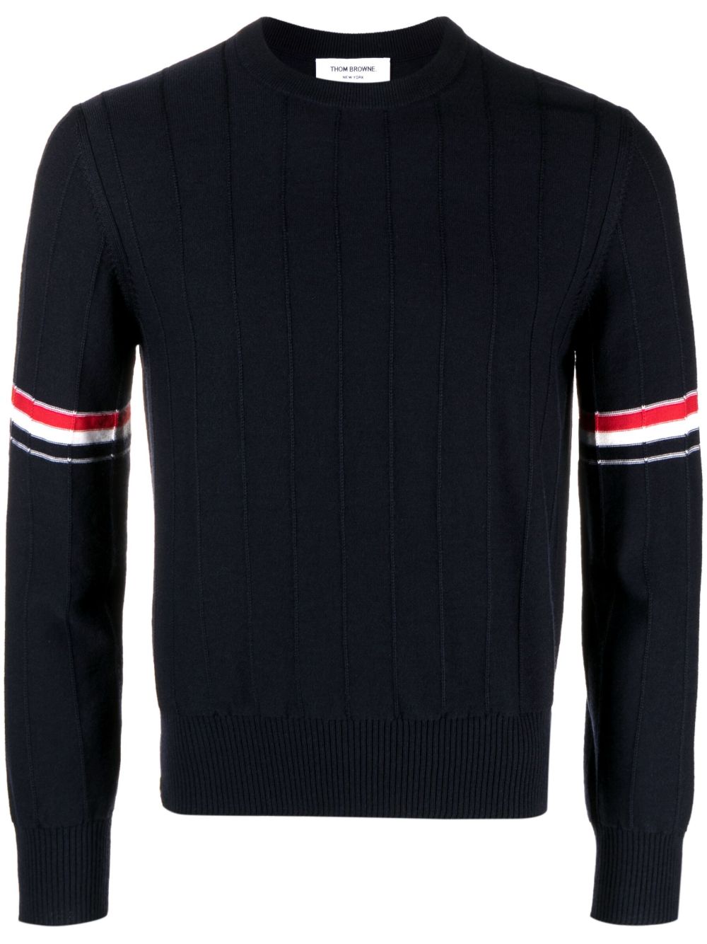 Thom Browne 红白蓝条纹长袖毛衣 - 蓝色