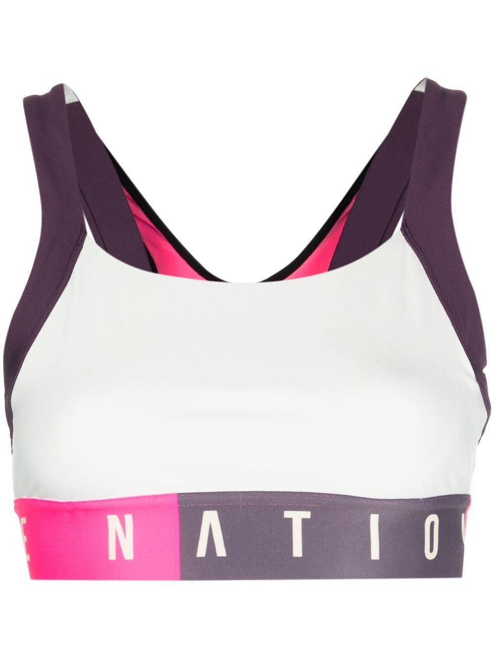 P.E Nation Motion logo下摆运动文胸 - 紫色